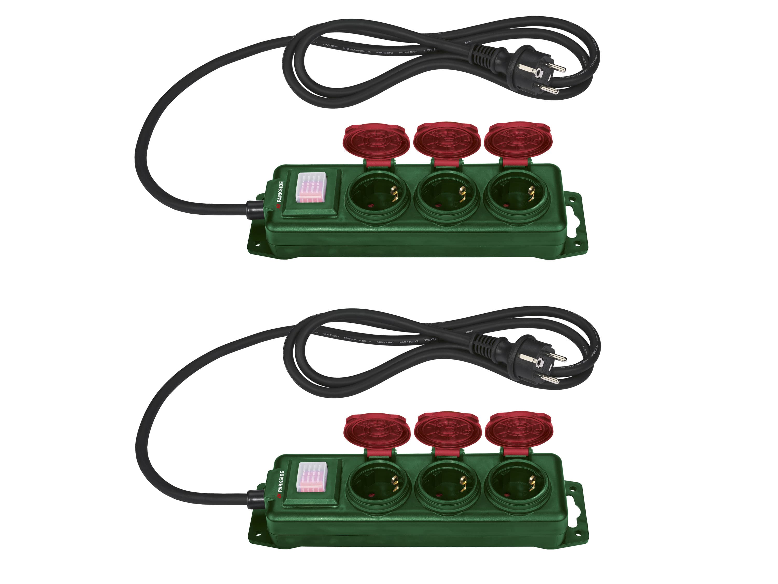 PARKSIDE® Zásuvková lišta (3 zásuvky, 2 kusy) 1