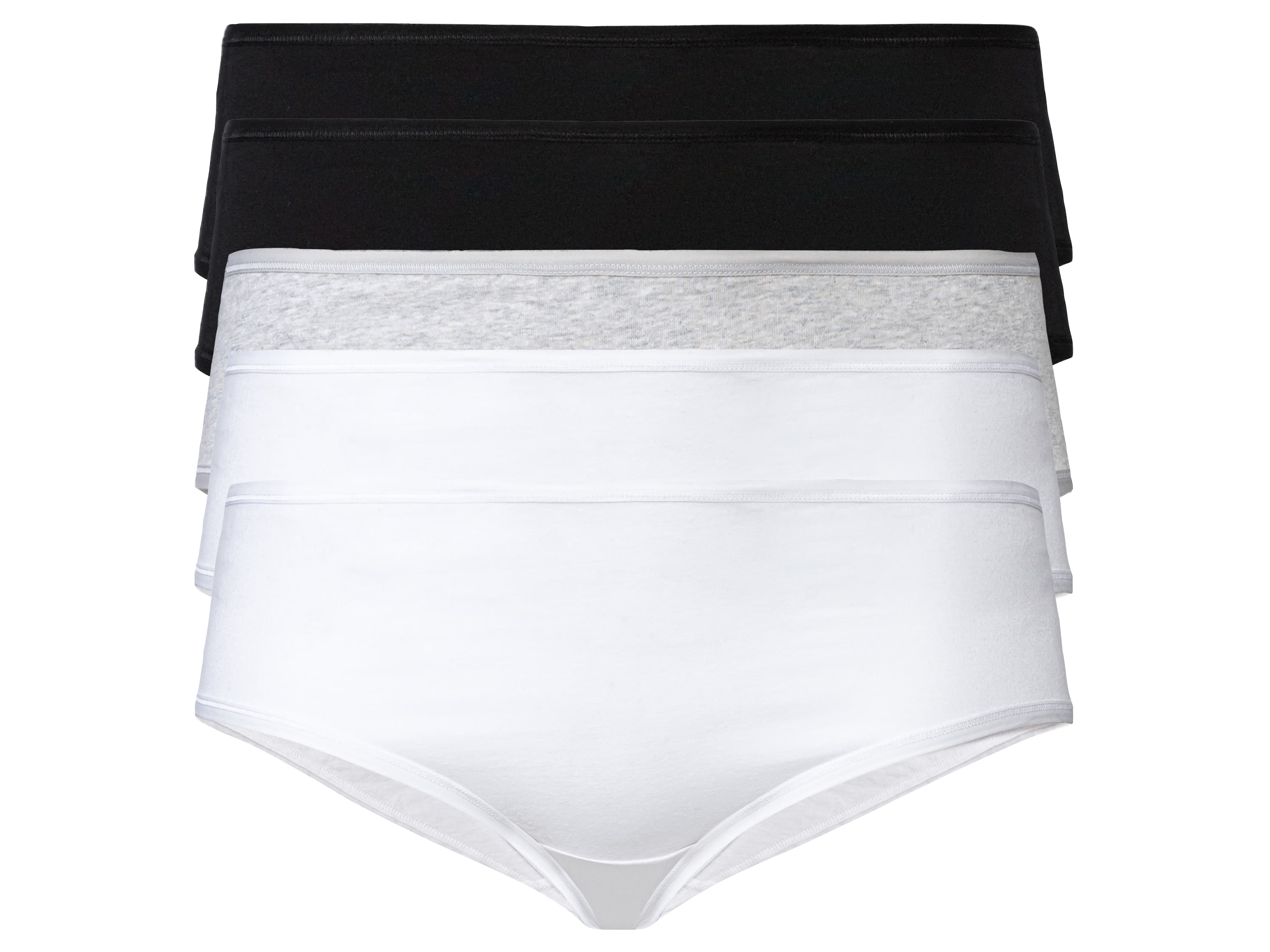 esmara® Dámske bedrové nohavičky XXL, 5 kusov (XL (48/50), čierna/bledosivá/biela) 1