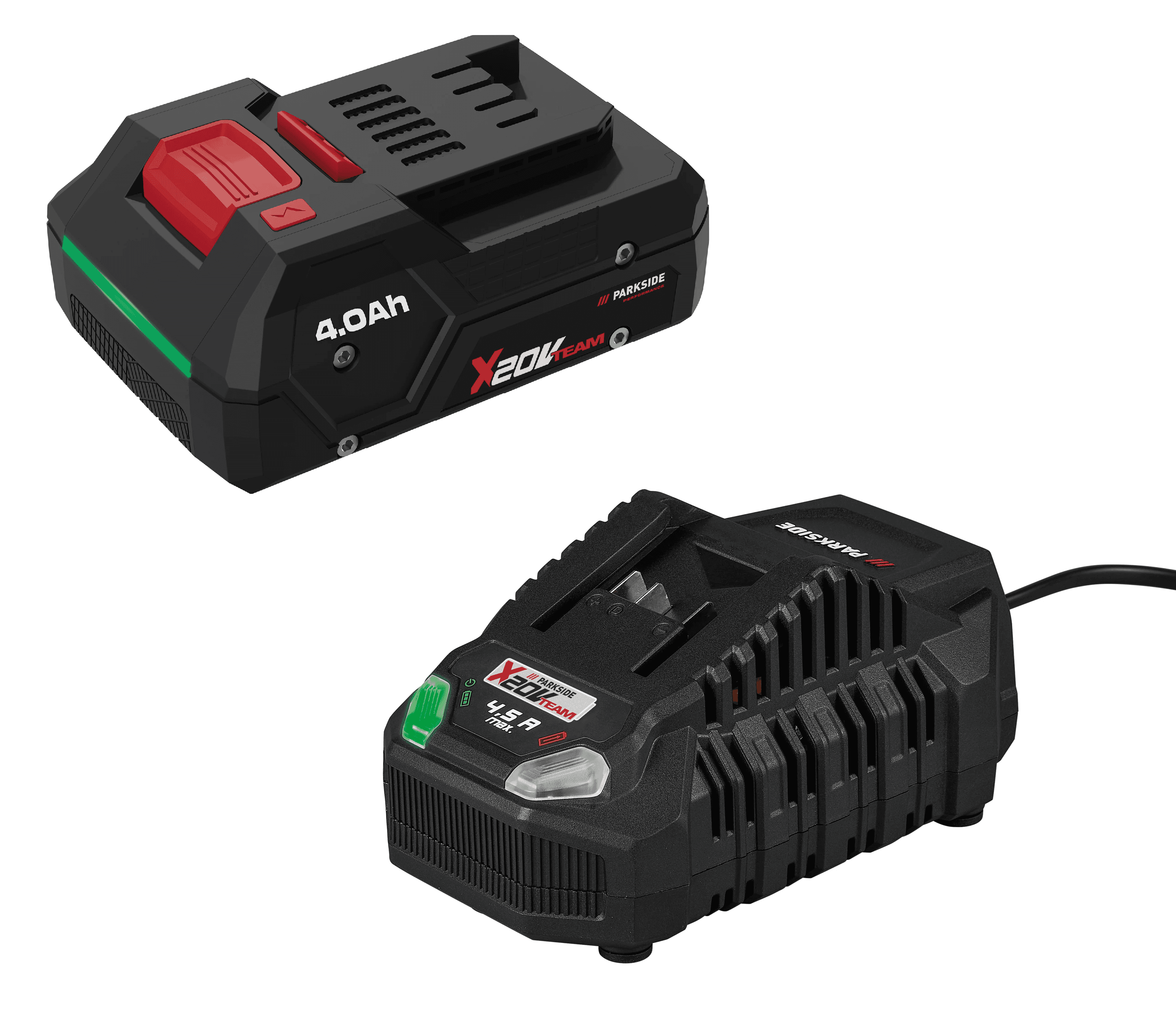 PARKSIDE® Rýchlonabíjačka akumulátora 20 V/4,5 A PLG 20 C3 + Smart akumulátor 20 V/4 Ah PAPP 204 A1