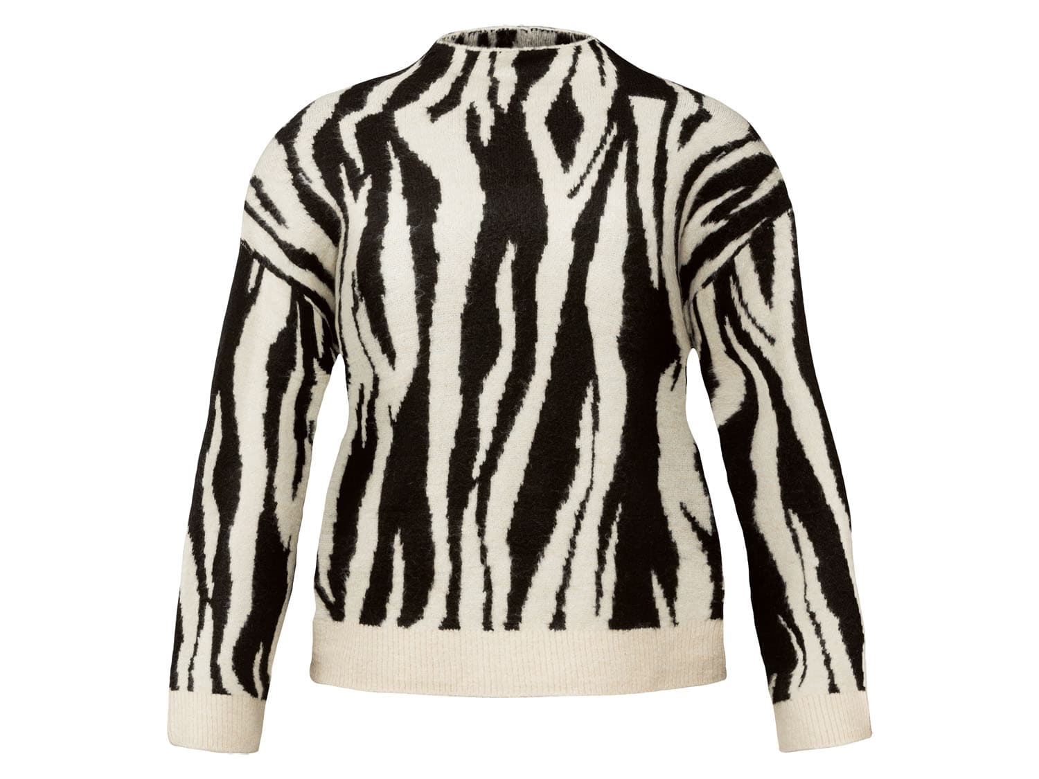 esmara® Dámsky vzorovaný pulóver (S (36/38), zebra) 1