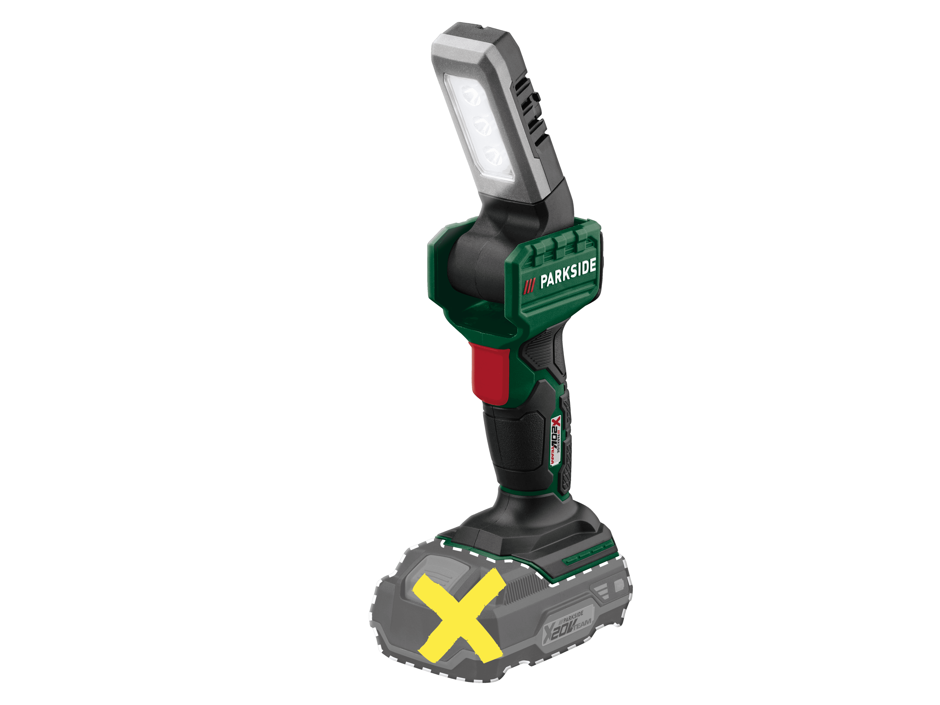 PARKSIDE® Aku LED ručná lampa 20 V PLHLA 20 Li A1/PLHLA 20-Li C1 – bez akumulátora (LED ručná lampa PLHLA 20 Li C1)