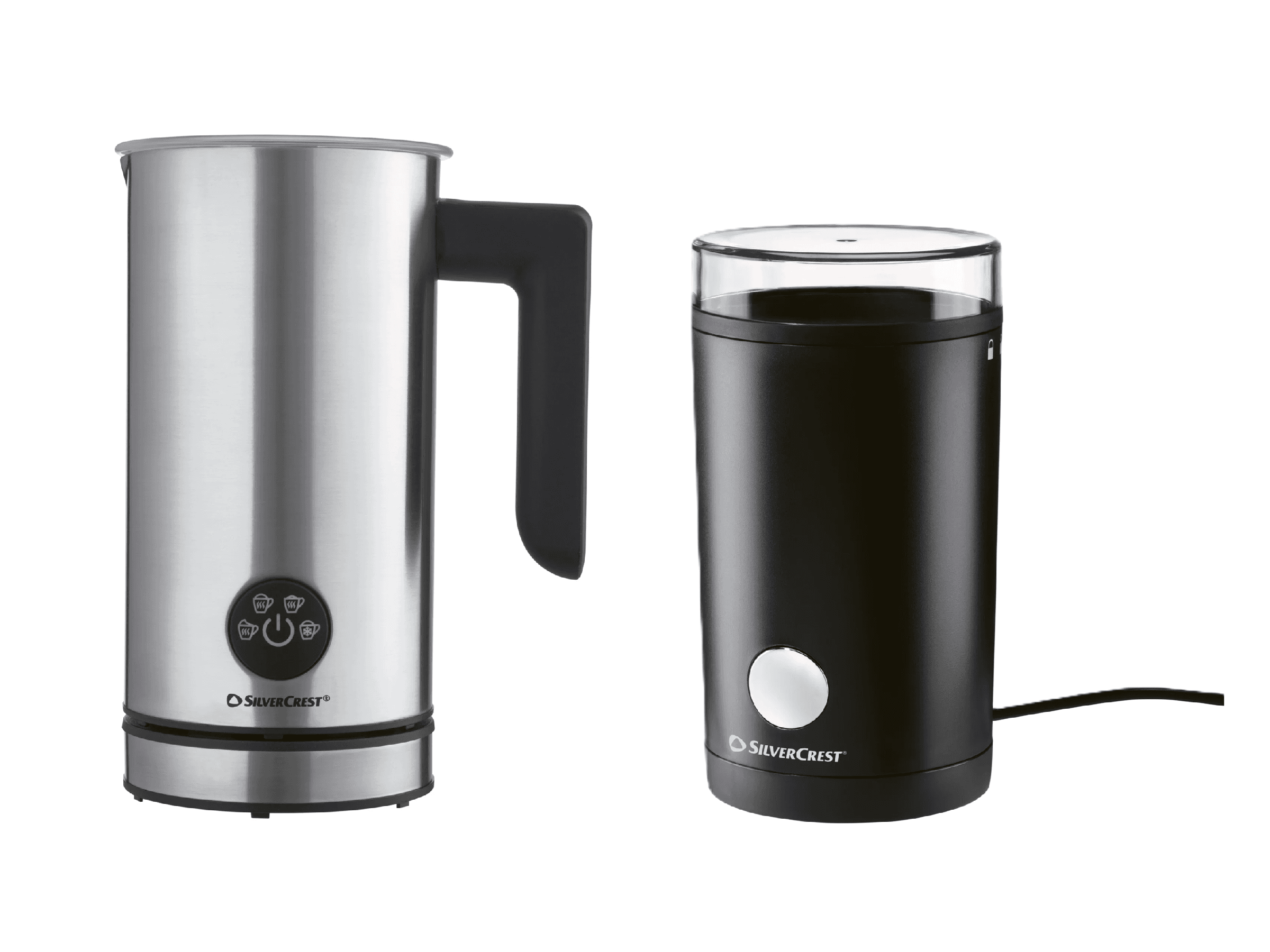 SILVERCREST® Napeňovač mlieka SMA 500 H1 + Elektrický mlynček na kávu SKME 180 C