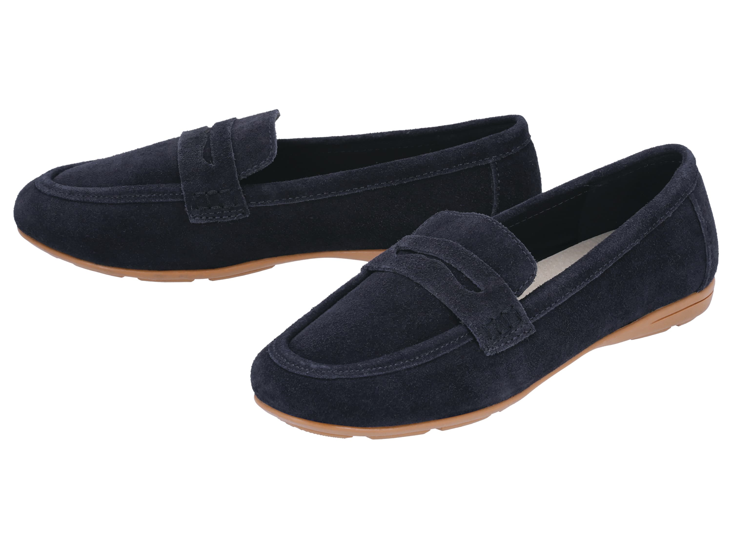 esmara® Dámske kožené mokasíny Premium (navy modrá, 39) 1