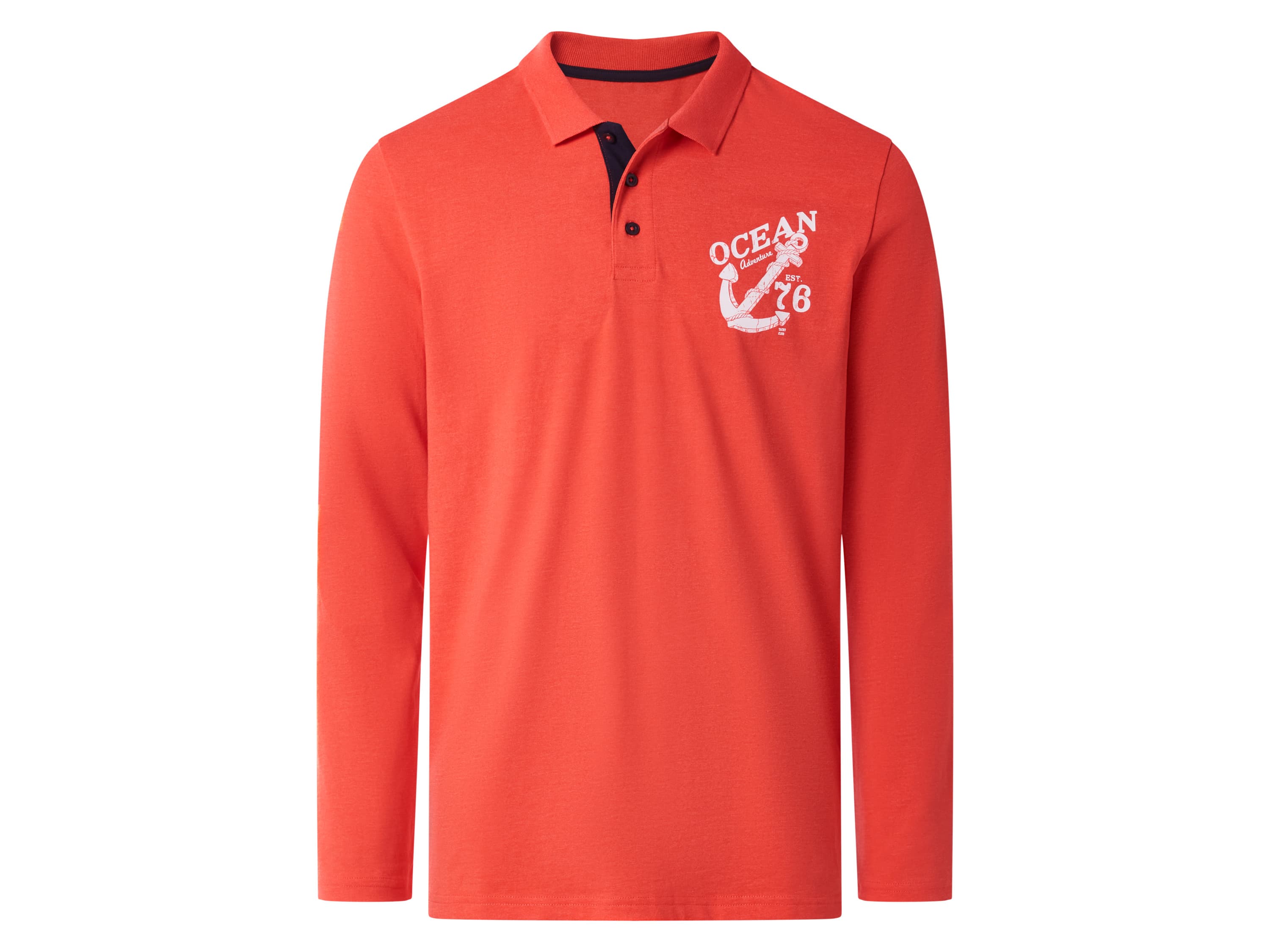 esmara Men Pánske polotričko s dlhým rukávom (oranžová, M (48/50)) 1