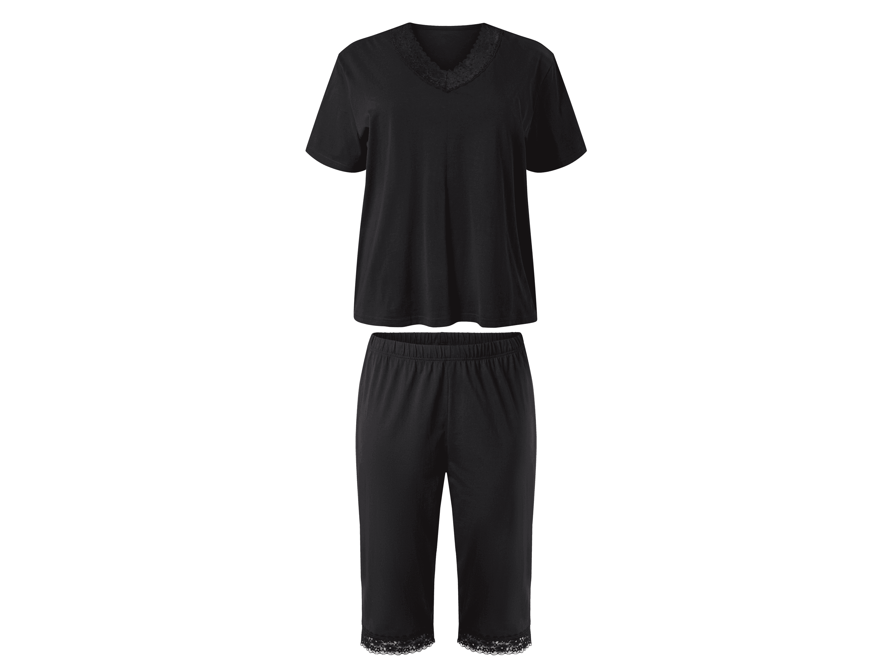 esmara® Dámske pyžamo XXL (čierna, 3XL (56/58))