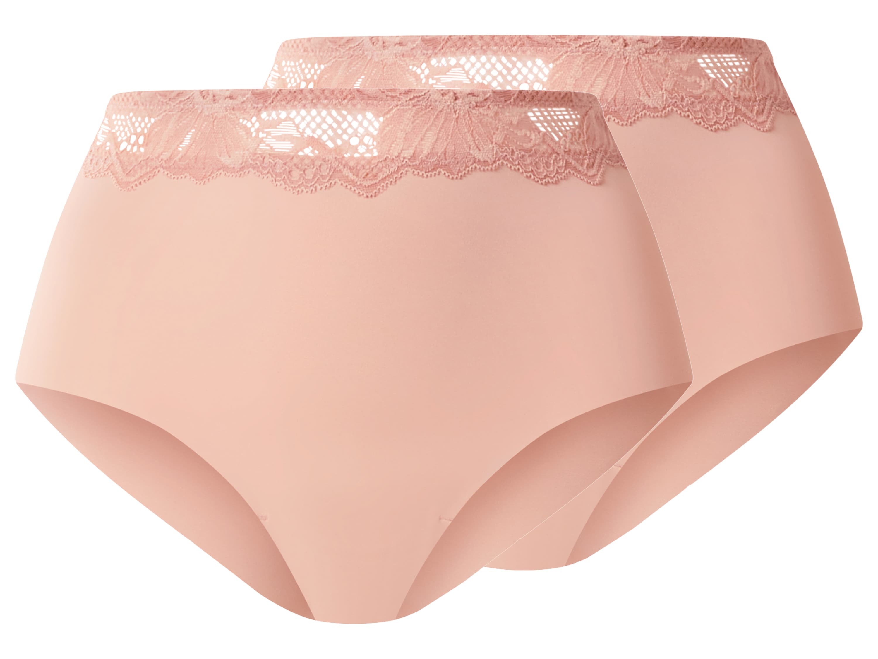 esmara® Dámske nohavičky s vysokým pásom, 2 kusy (bledoružová, M (40/42)) 1
