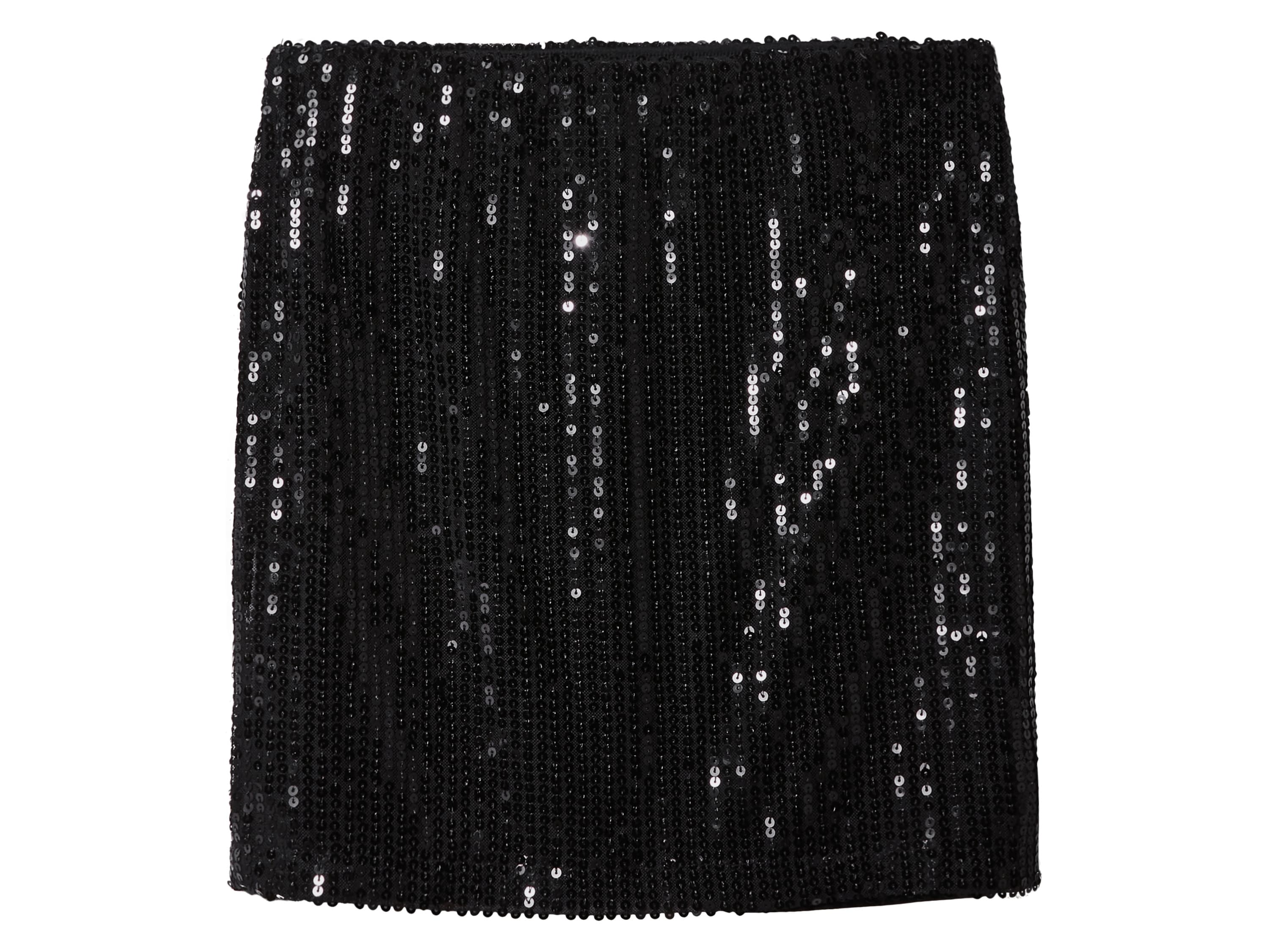 esmara® Dámska flitrovaná minisukňa (čierna, S (36/38))