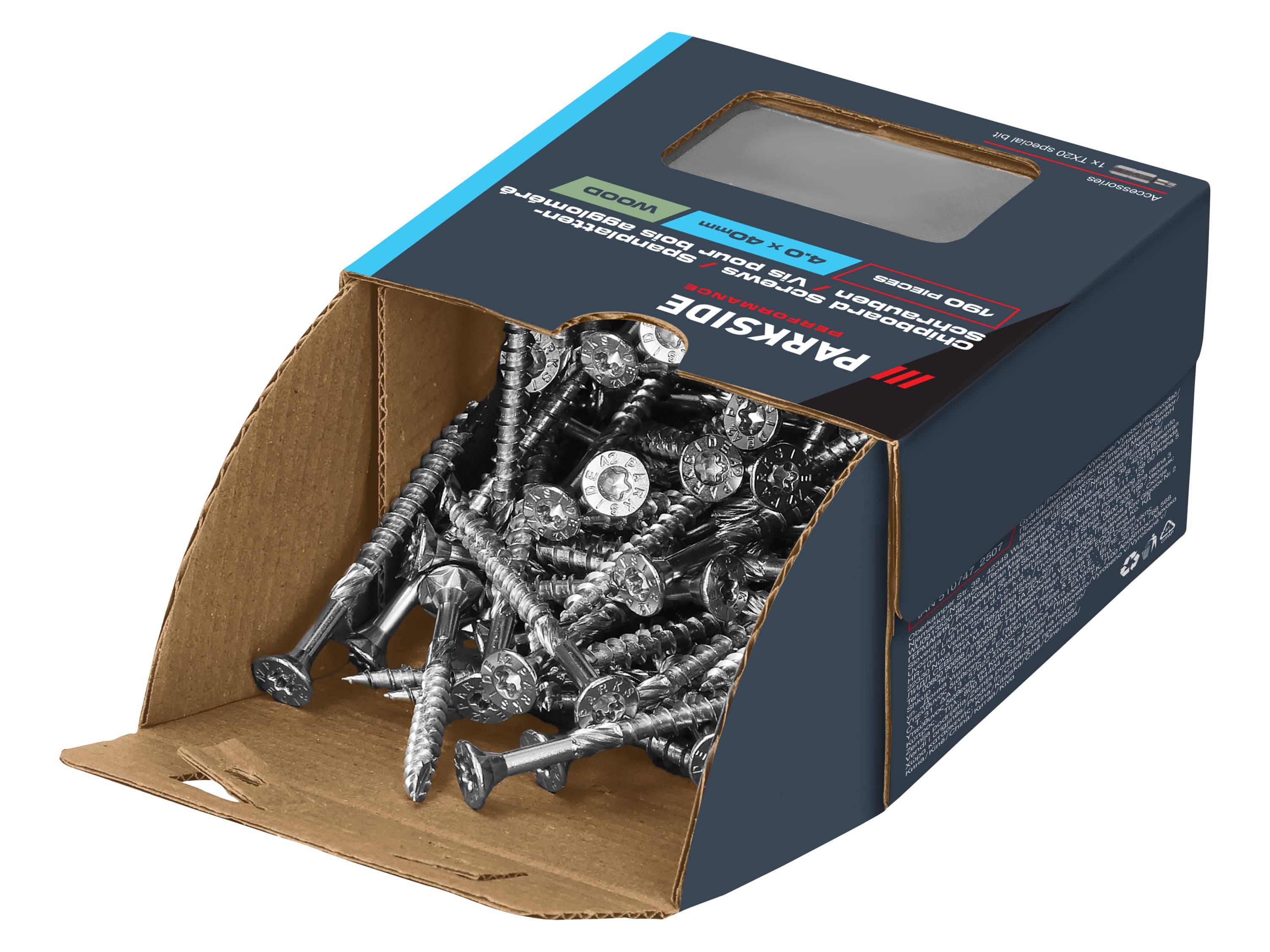 PARKSIDE PERFORMANCE® Skrutky do drevotriesky (4,0 x 40 mm, TG) 1