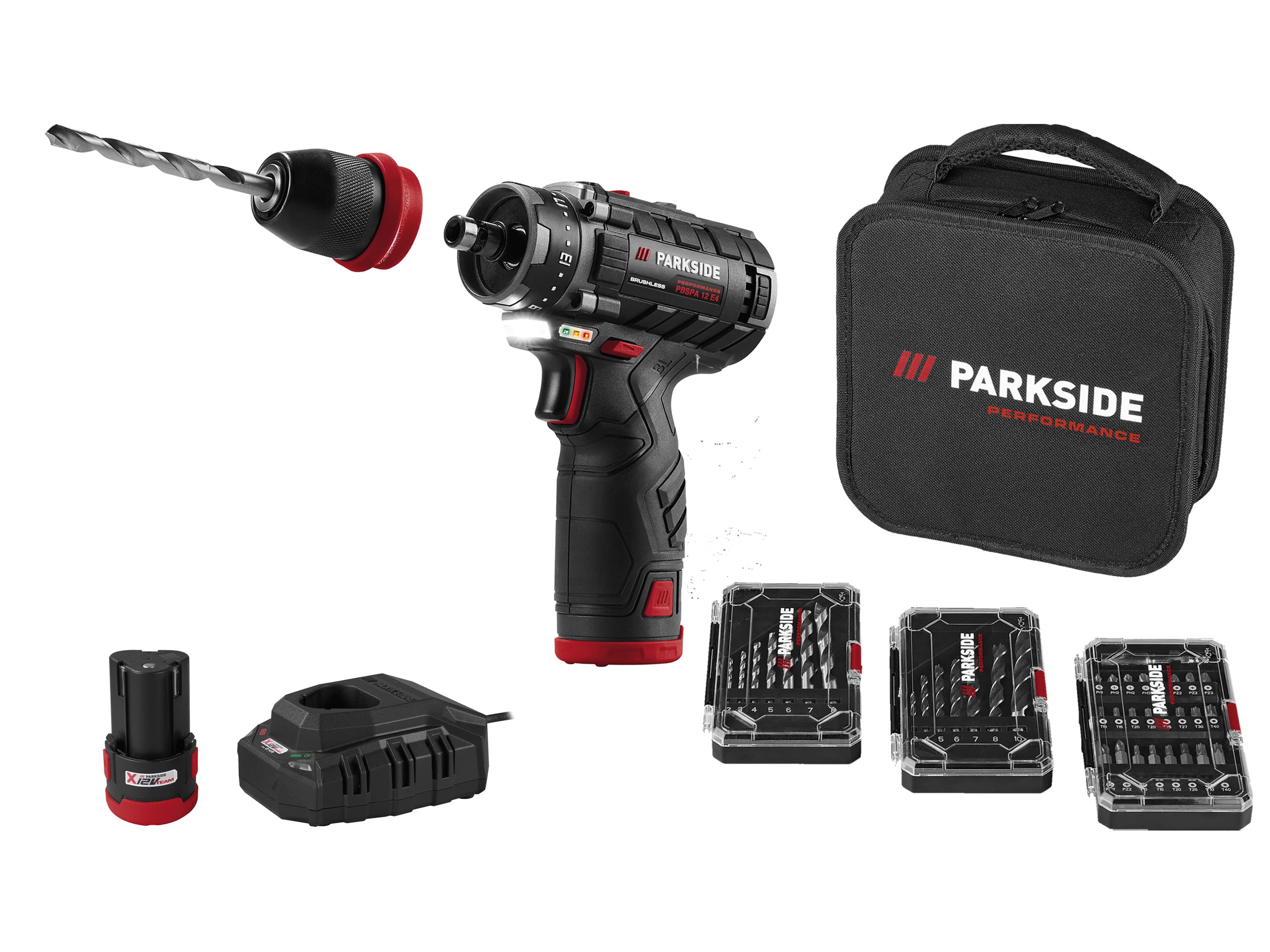 PARKSIDE PERFORMANCE® Aku vŕtací skrutkovač s príslušenstvom 12 V PBSPA 12 E4 1