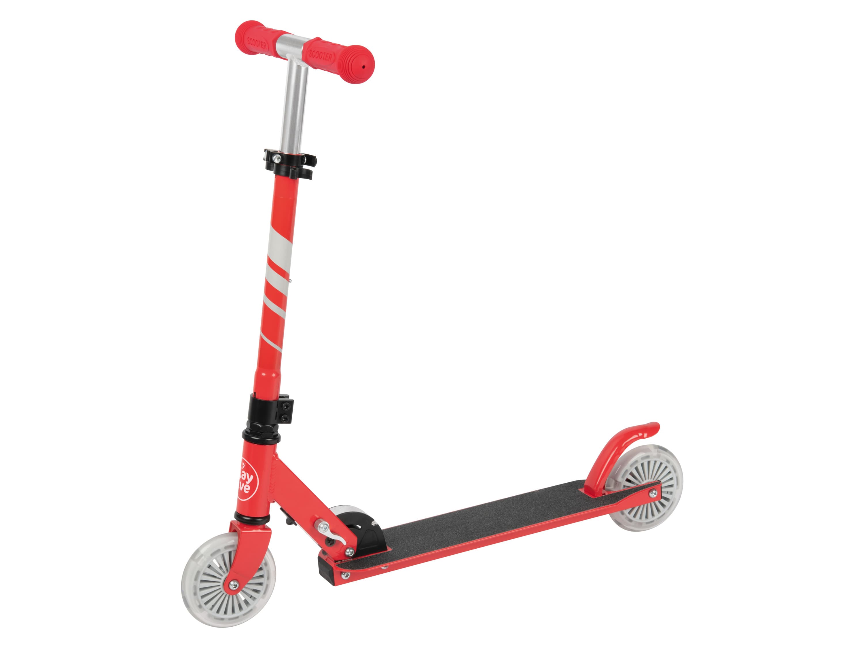 Playtive Kolobežka s LED kolieskami (kolobežka, červená)