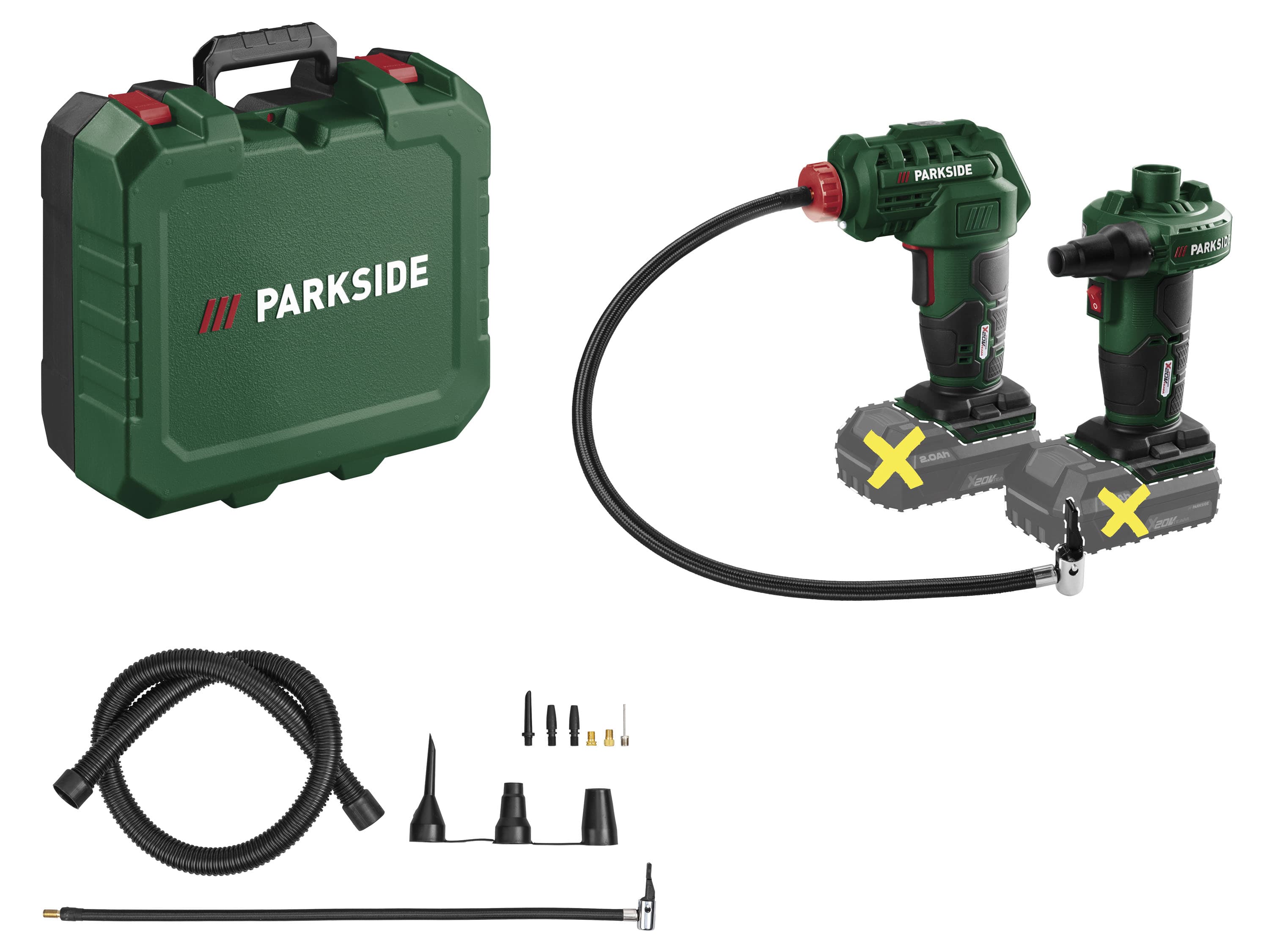 PARKSIDE® Aku pumpa PALP 20-Li C3 + Aku kompresor PAK 20-Li C3 – bez akumulátora 1