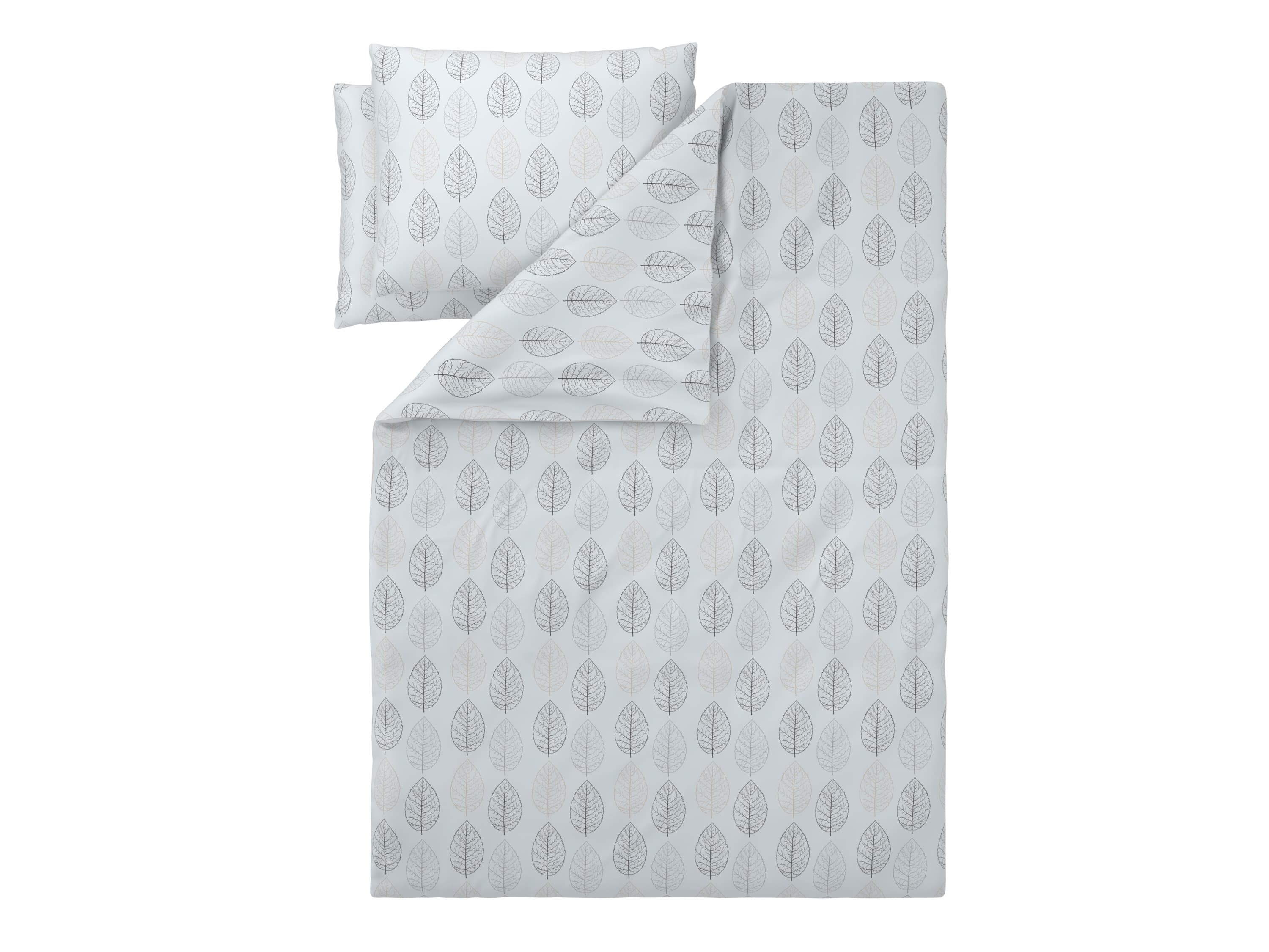 LIVARNO® Posteľná bielizeň z jemného flanelu, 200 x 220 cm (listy/biela) 1