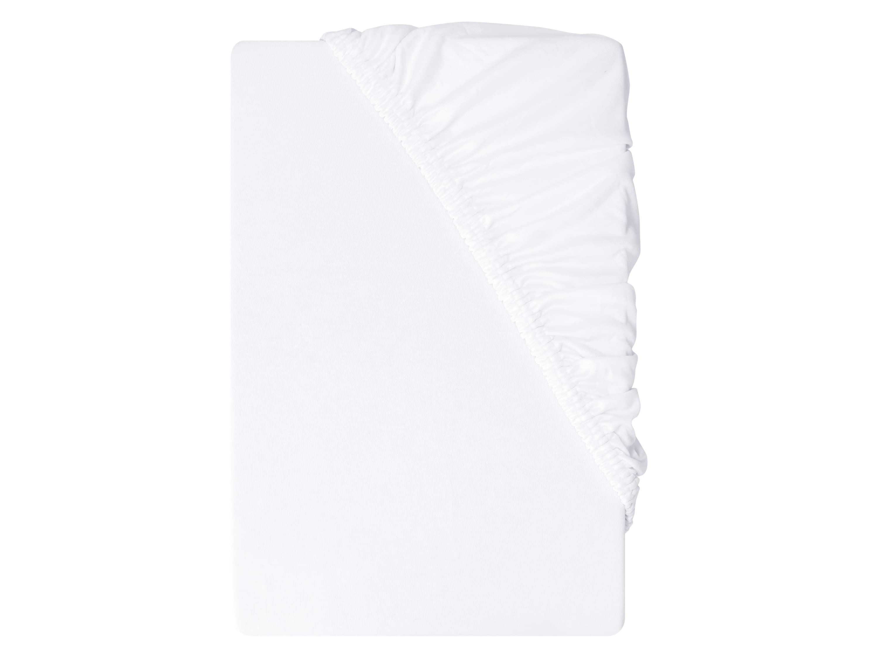 LIVARNO® Napínacia plachta z džersejového mikrovlákna, 180 – 200 x 200 cm (biela)