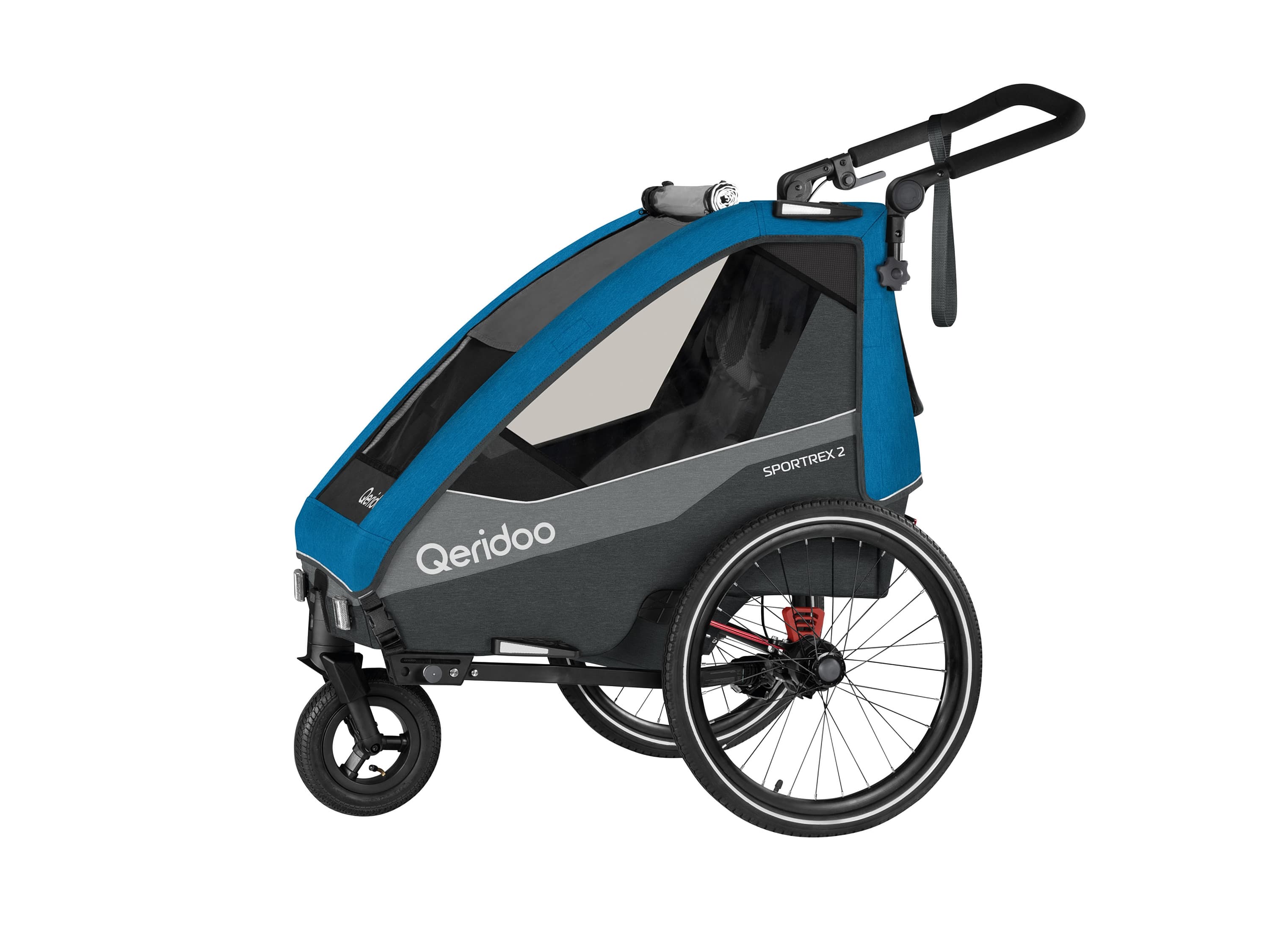 Qeridoo Detský vozík za bicykel Sportrex 2 Limited Edition, Ocean Blue 1