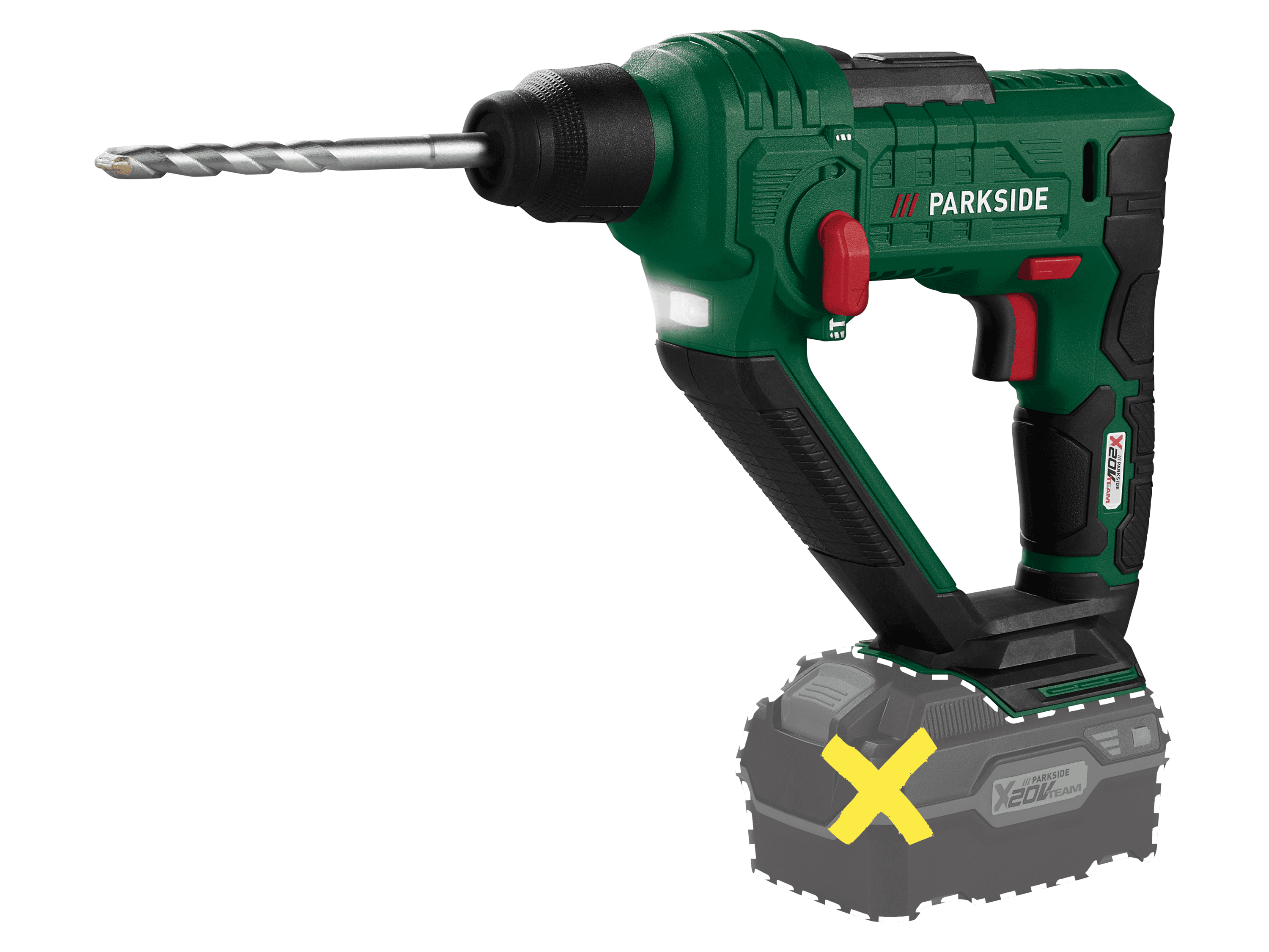 PARKSIDE® Aku vŕtacie kladivo PABH 20-Li D4 – bez akumulátora