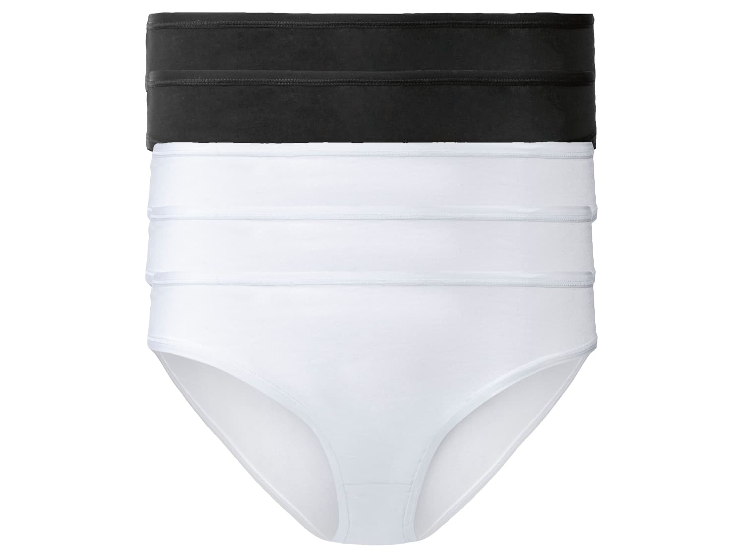 esmara® Dámske bavlnené nohavičky, 5 kusov (XS (32/34), čierna/biela) 1