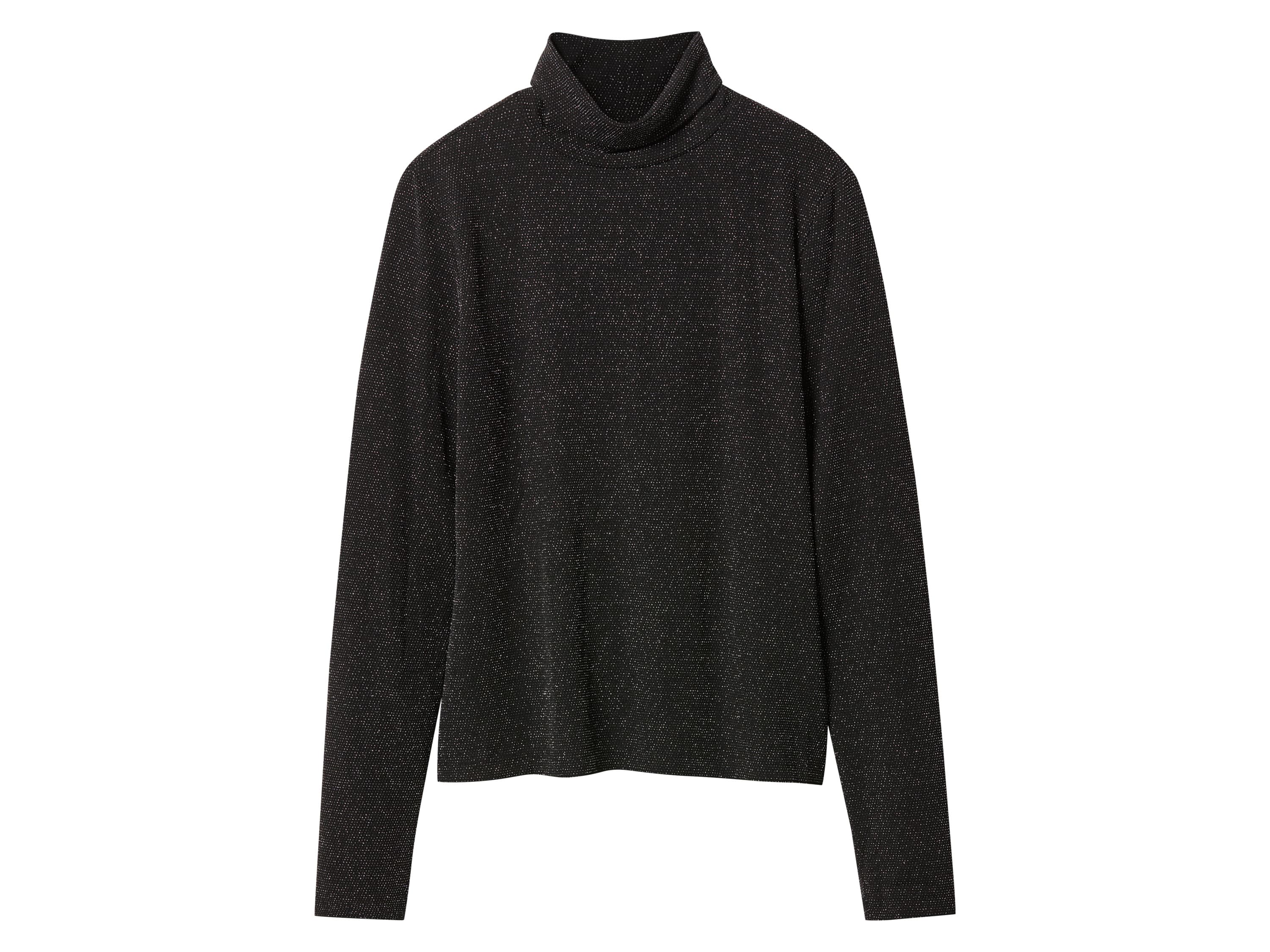 esmara® Dámske tričko s dlhým rukávom (čierna/strieborná, S (36/38)) 1