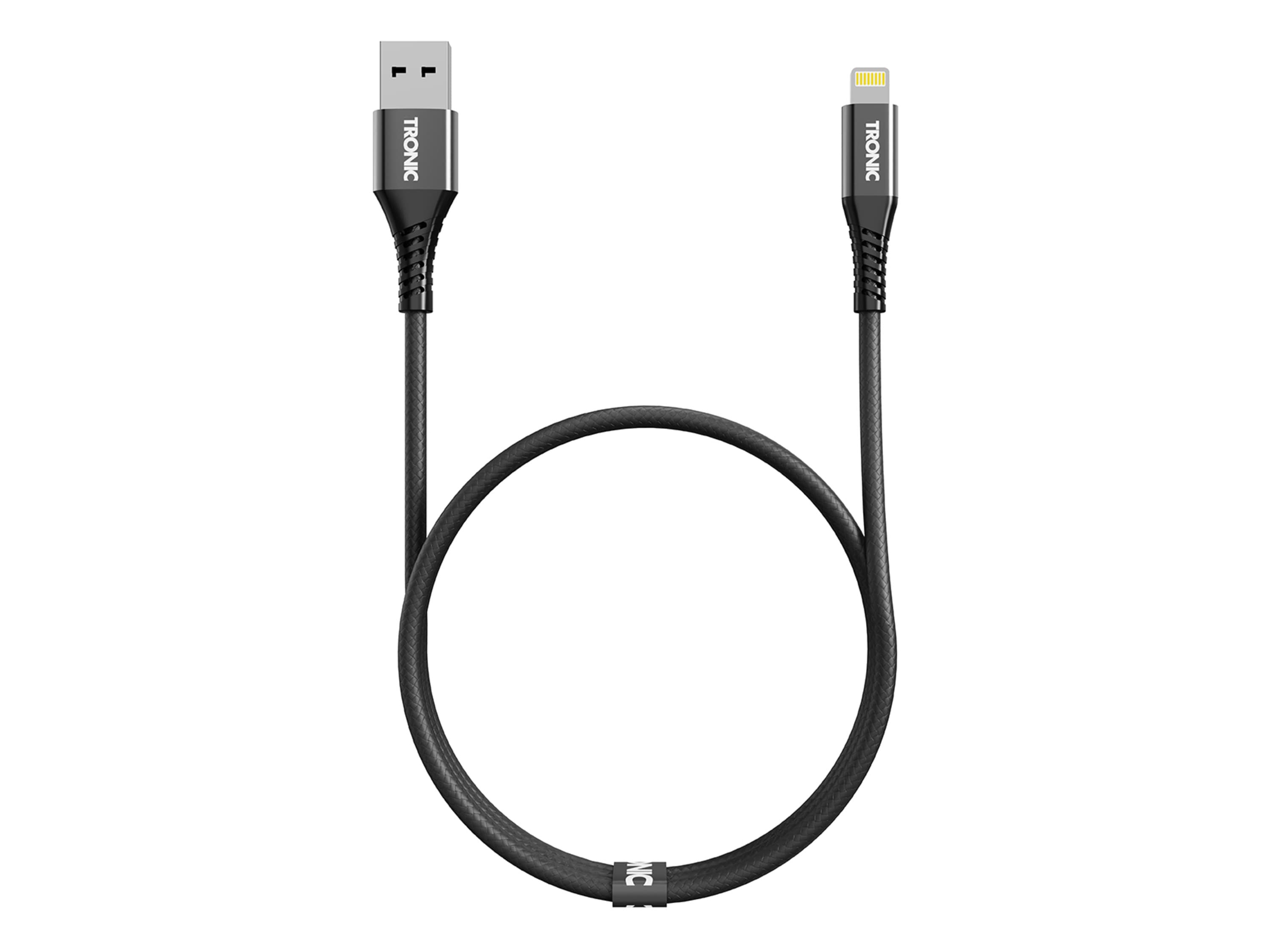 TRONIC® Nabíjací a dátový kábel (USB-A na 8-pin, čierna)