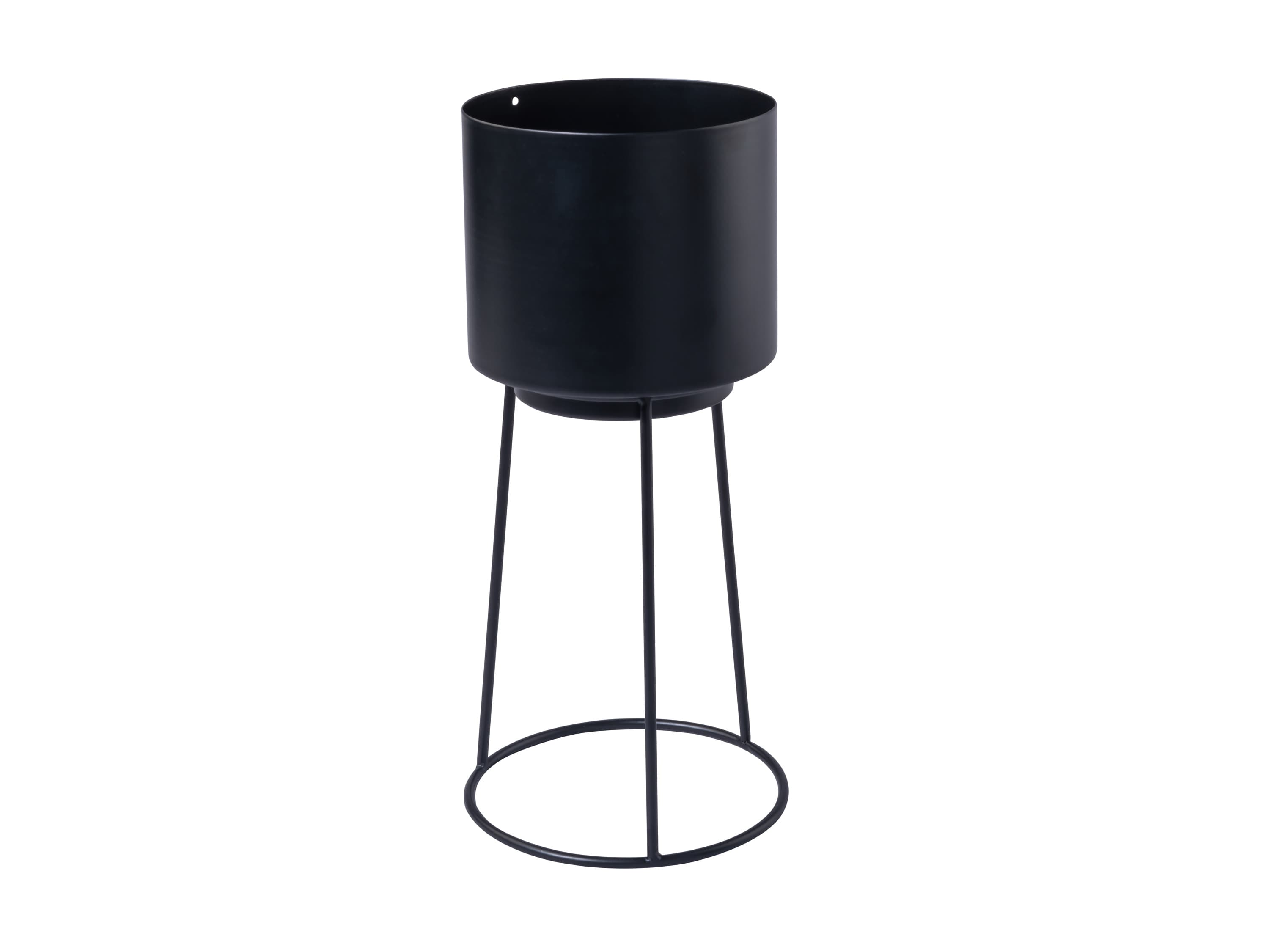 LIVARNO® Kvetináč s podstavcom, 14 cm (čierna)