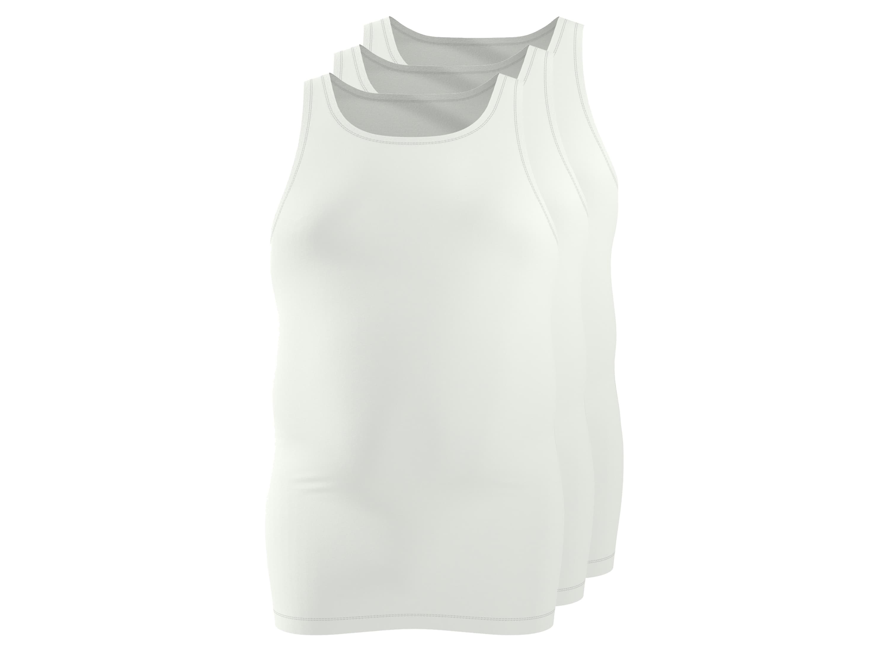 esmara Men Pánske tielka z jemnej rebroviny XXL, 3 kusy (biela, 10/4XL)