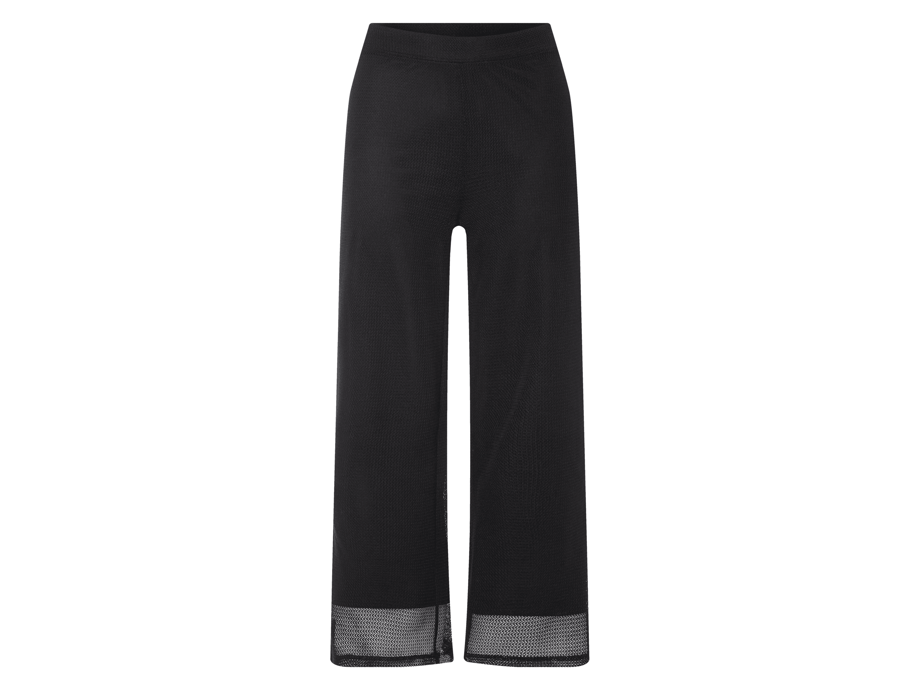 esmara® Dámske pletené široké nohavice (čierna, S (36/38)) 1