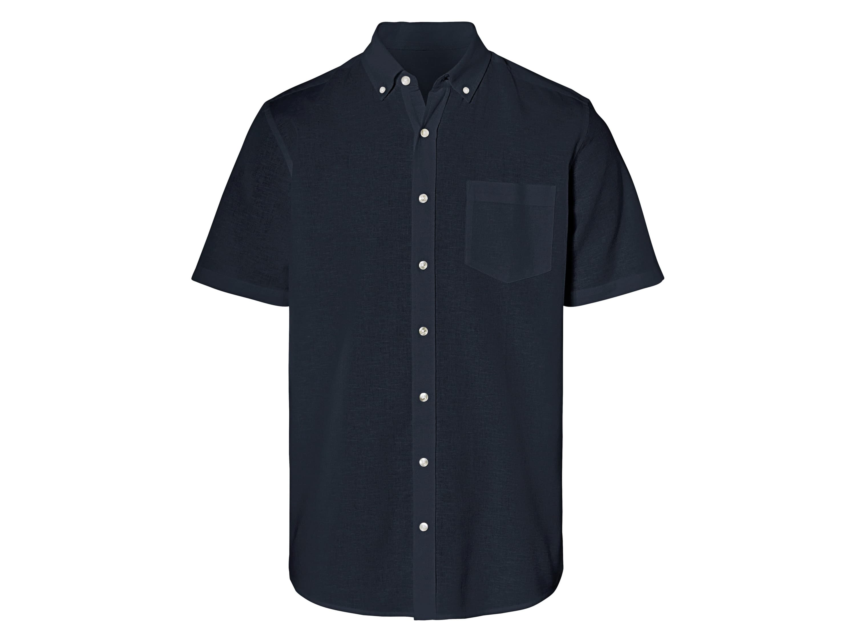 LIVERGY® Pánska ľanová košeľa (navy modrá, L (41/42))