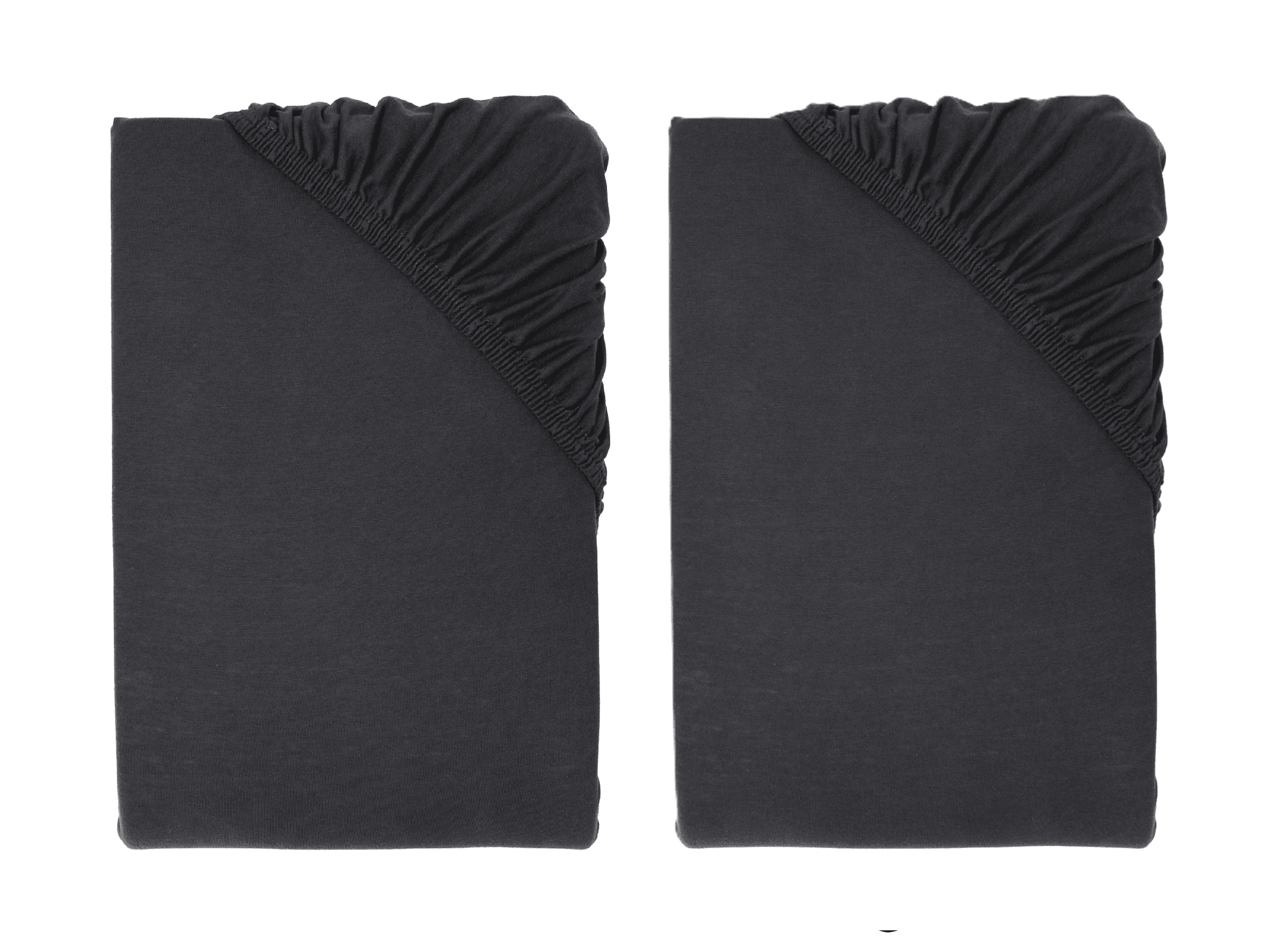 LIVARNO® Napínacia džersejová plachta, 90 – 100 x 200 cm, antracitová, 2 kusy