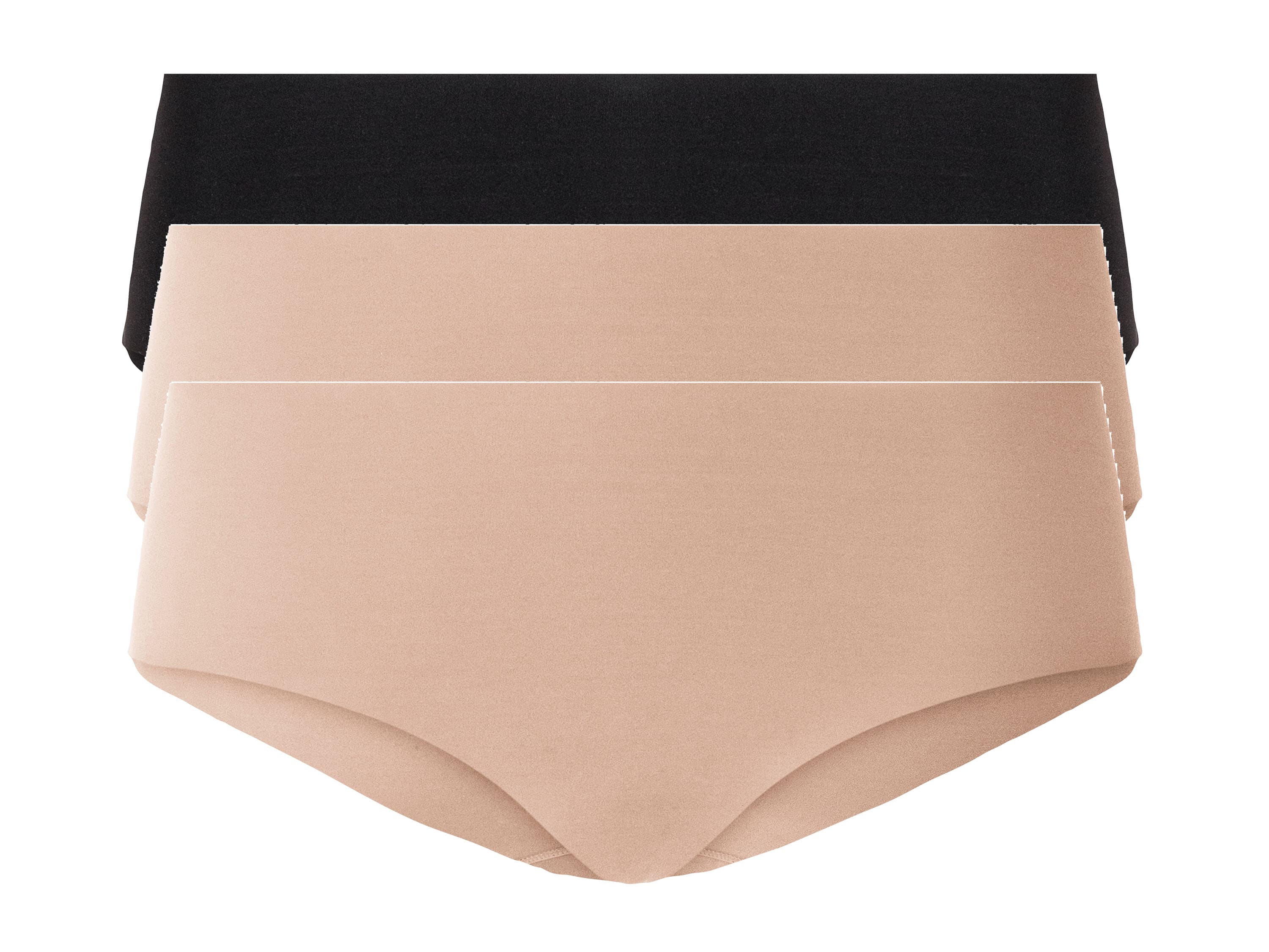 esmara® Dámske bedrové nohavičky, 3 kusy (XS (32/34), čierna/béžová) 1