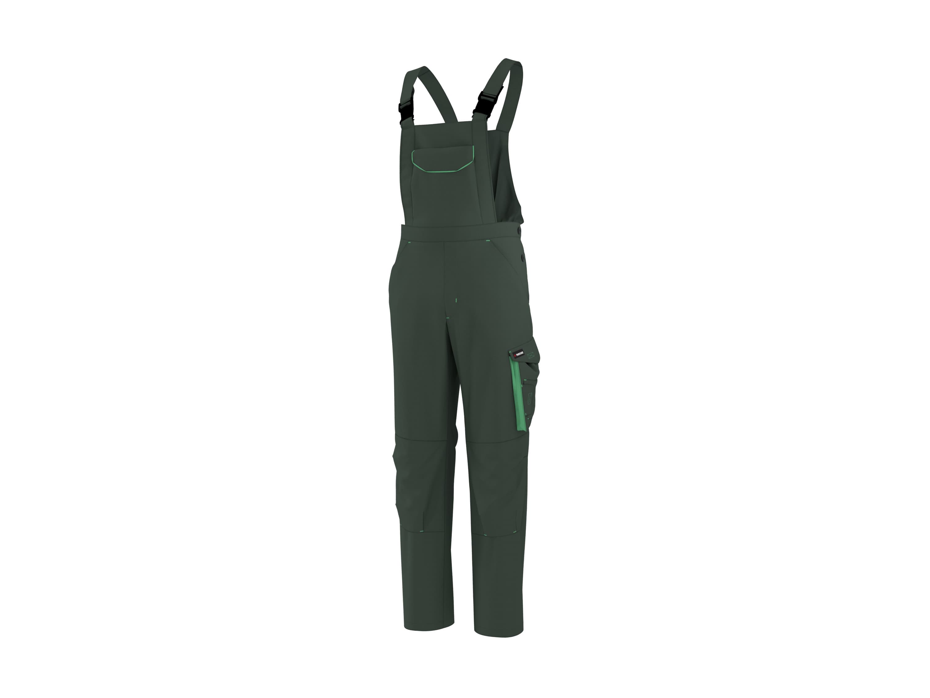 PARKSIDE® Pánske montérky na traky (zelená, M (48/50)) 1