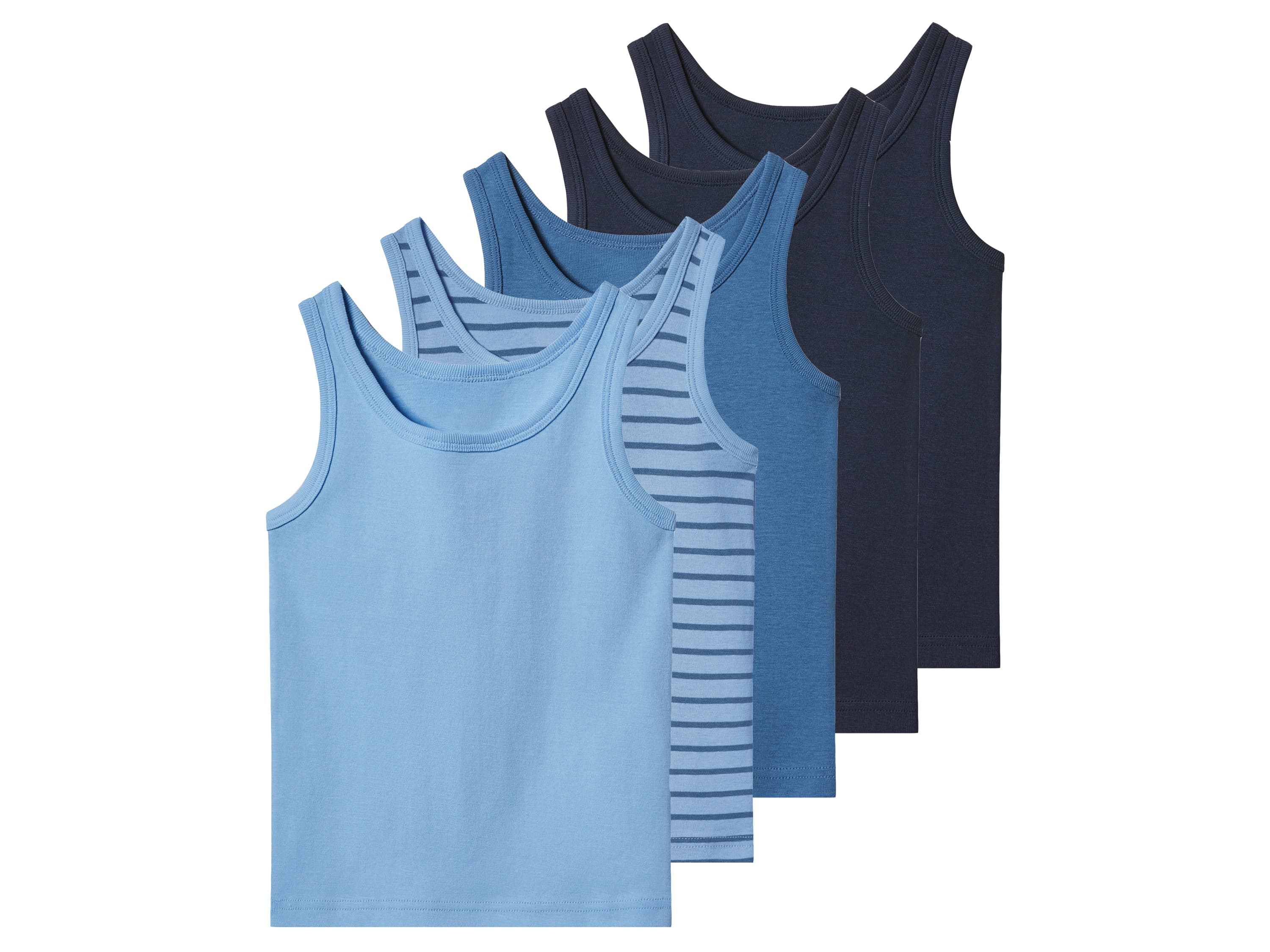 lupilu® Chlapčenské tielko, 5 kusov (navy modrá/modrá, 98/104)