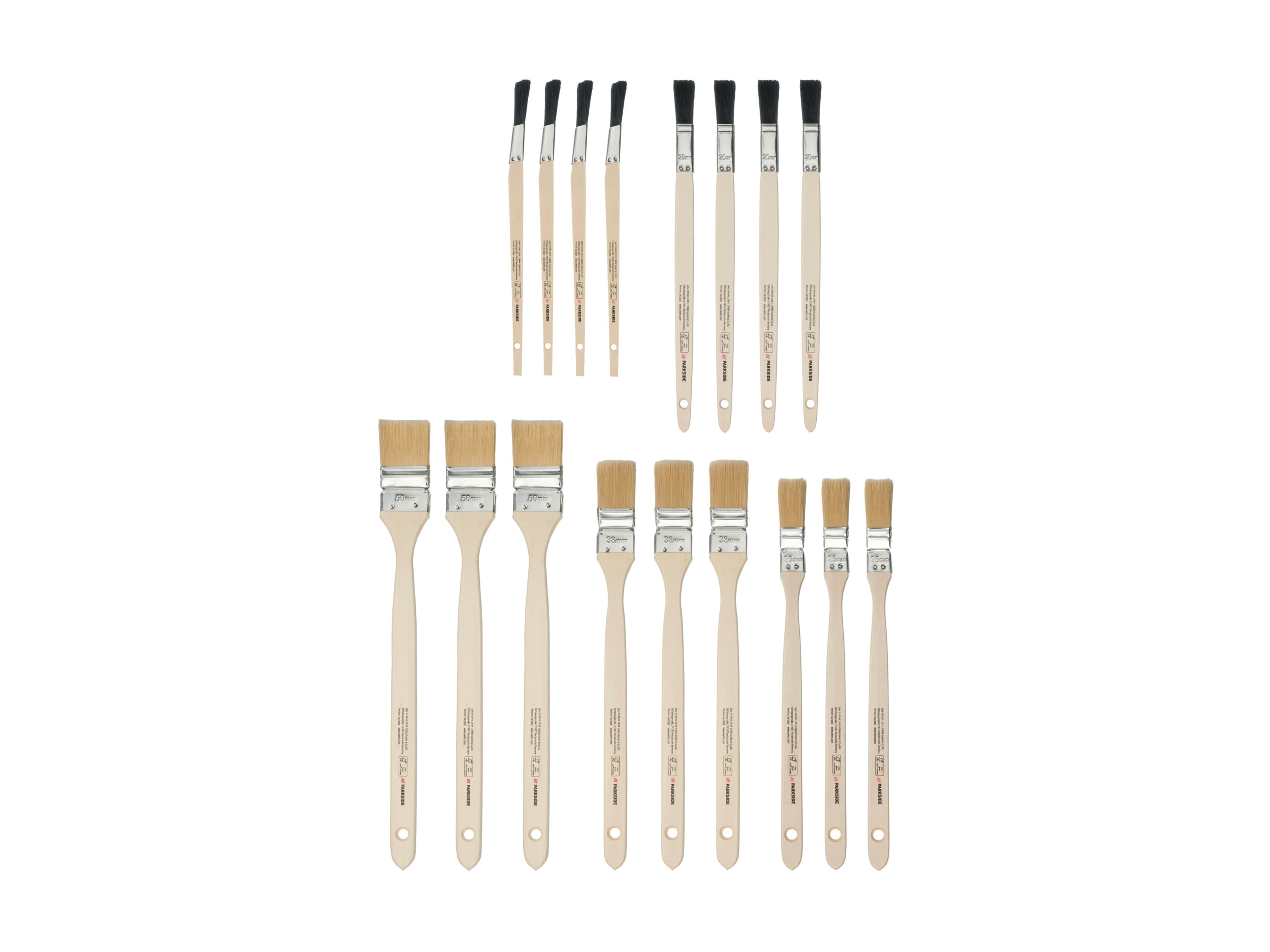 PARKSIDE® Súprava štetcov XXL, 17-dielna (dlhá rukoväť) 1