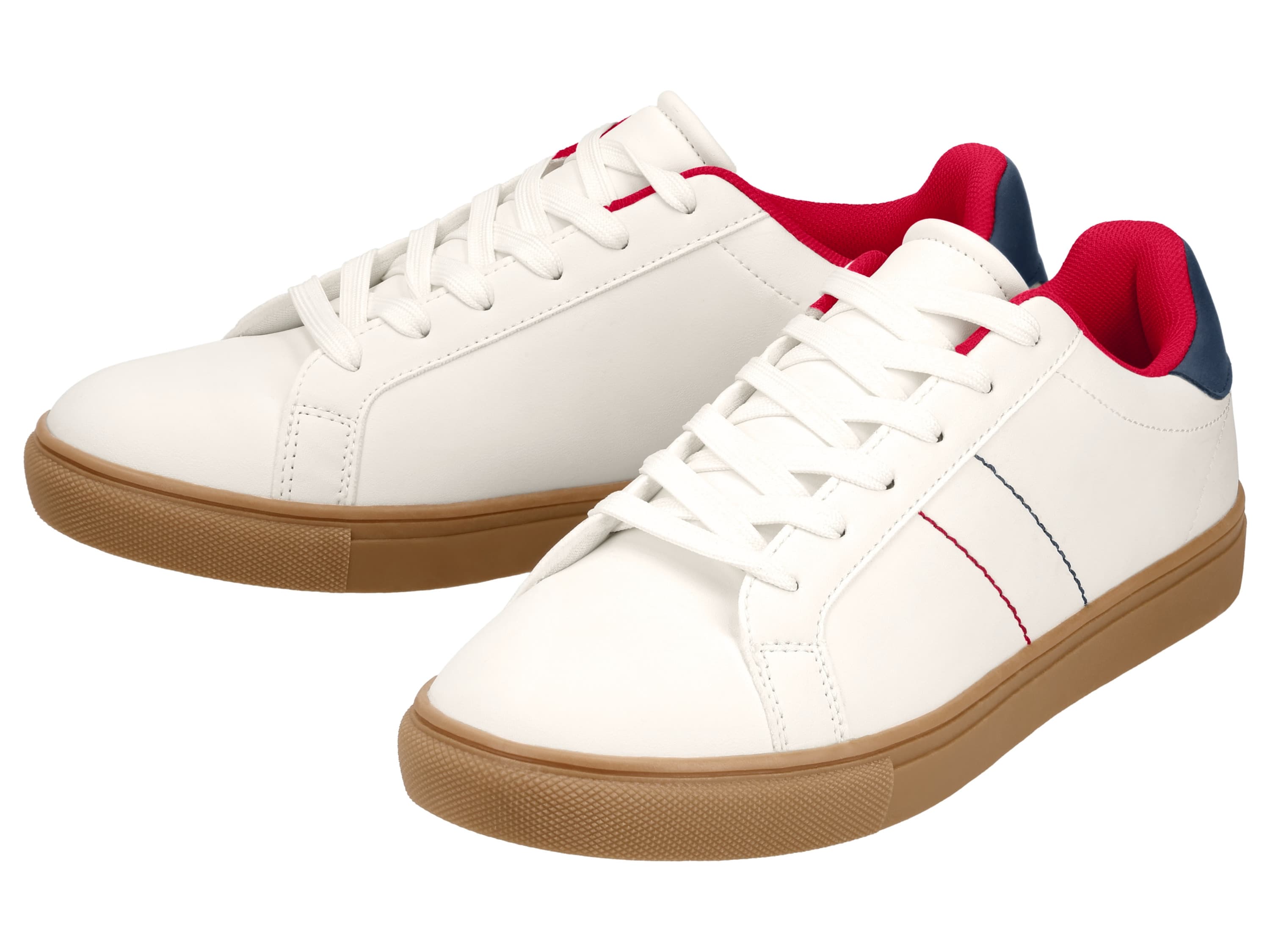 esmara Men Pánske tenisky (biela/červená/navy modrá, 45) 1