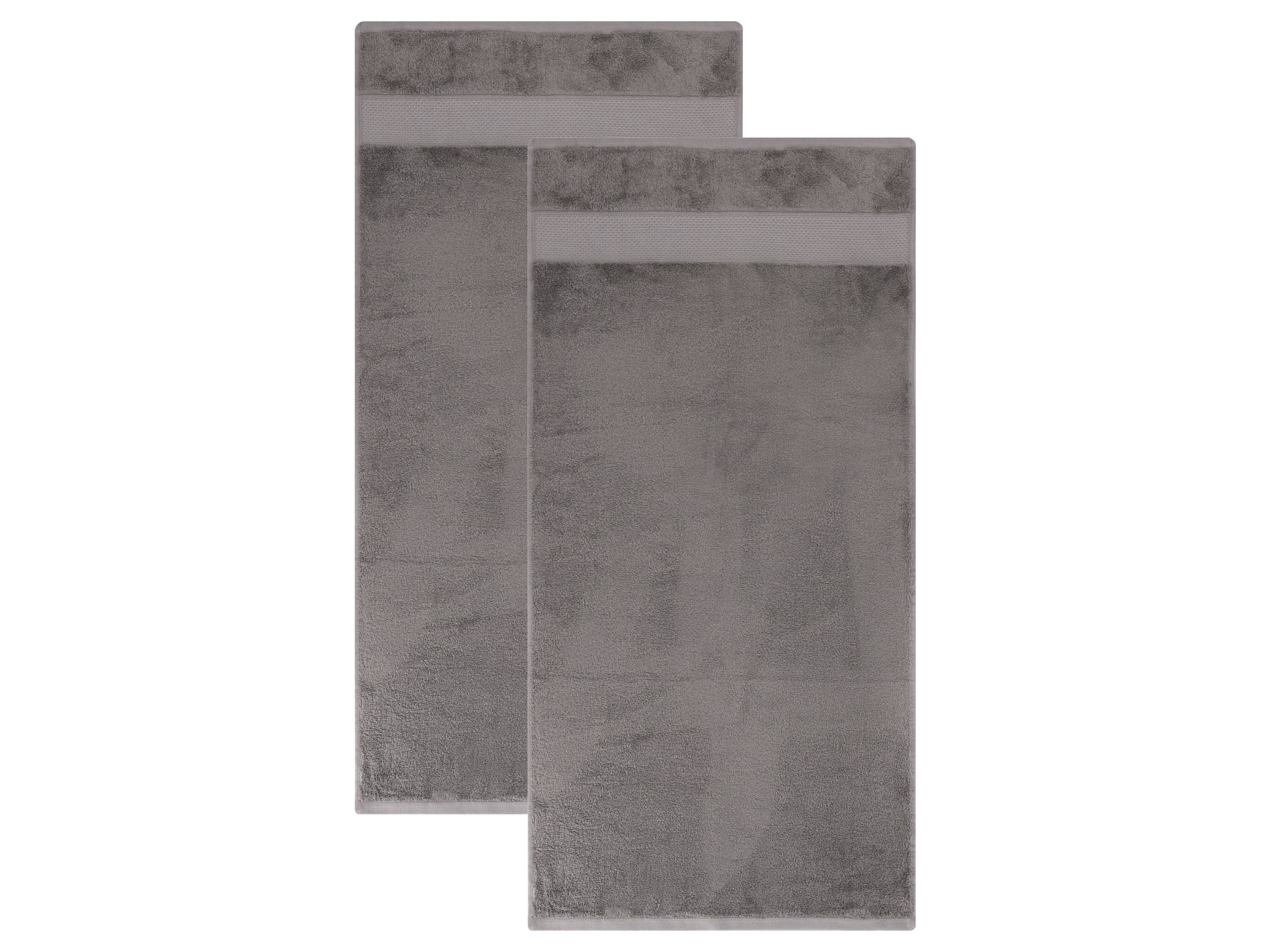LIVARNO® Uterák Premium, 50 x 100 cm, 2 kusy (sivá)