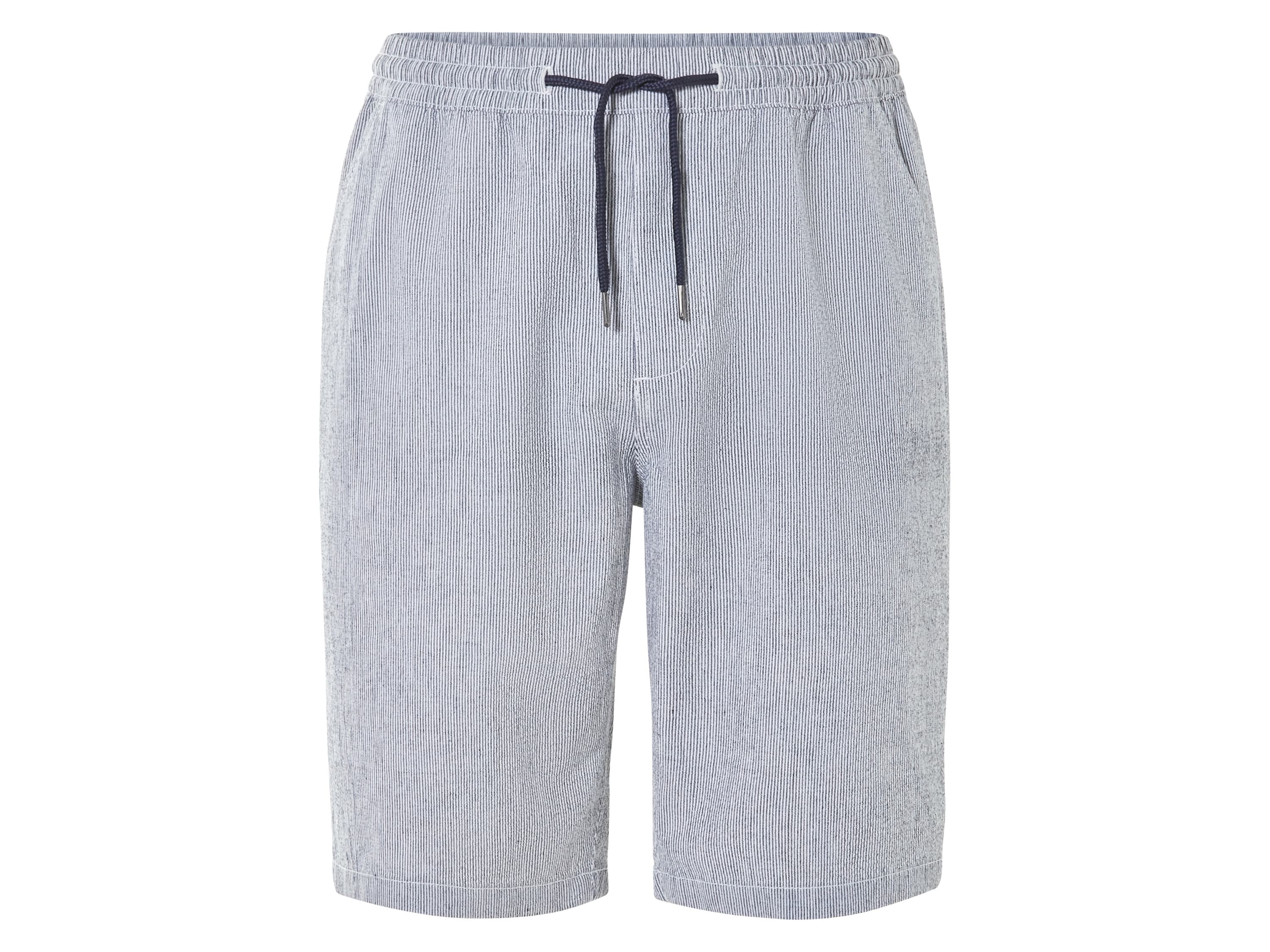LIVERGY® Pánske šortky (pruhy/navy modrá/biela, L (52/54))