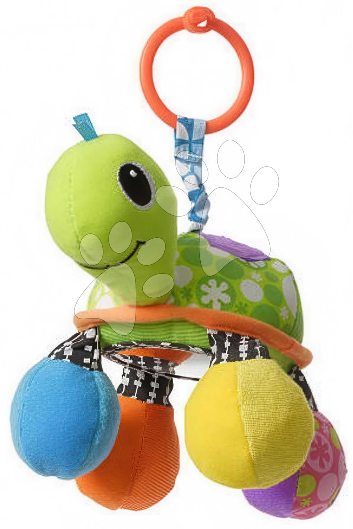 Závesná korytnačka so zrkadlom Turtle Mirror Pal Green Infantino na kočík alebo autosedačku od 0 mes 1