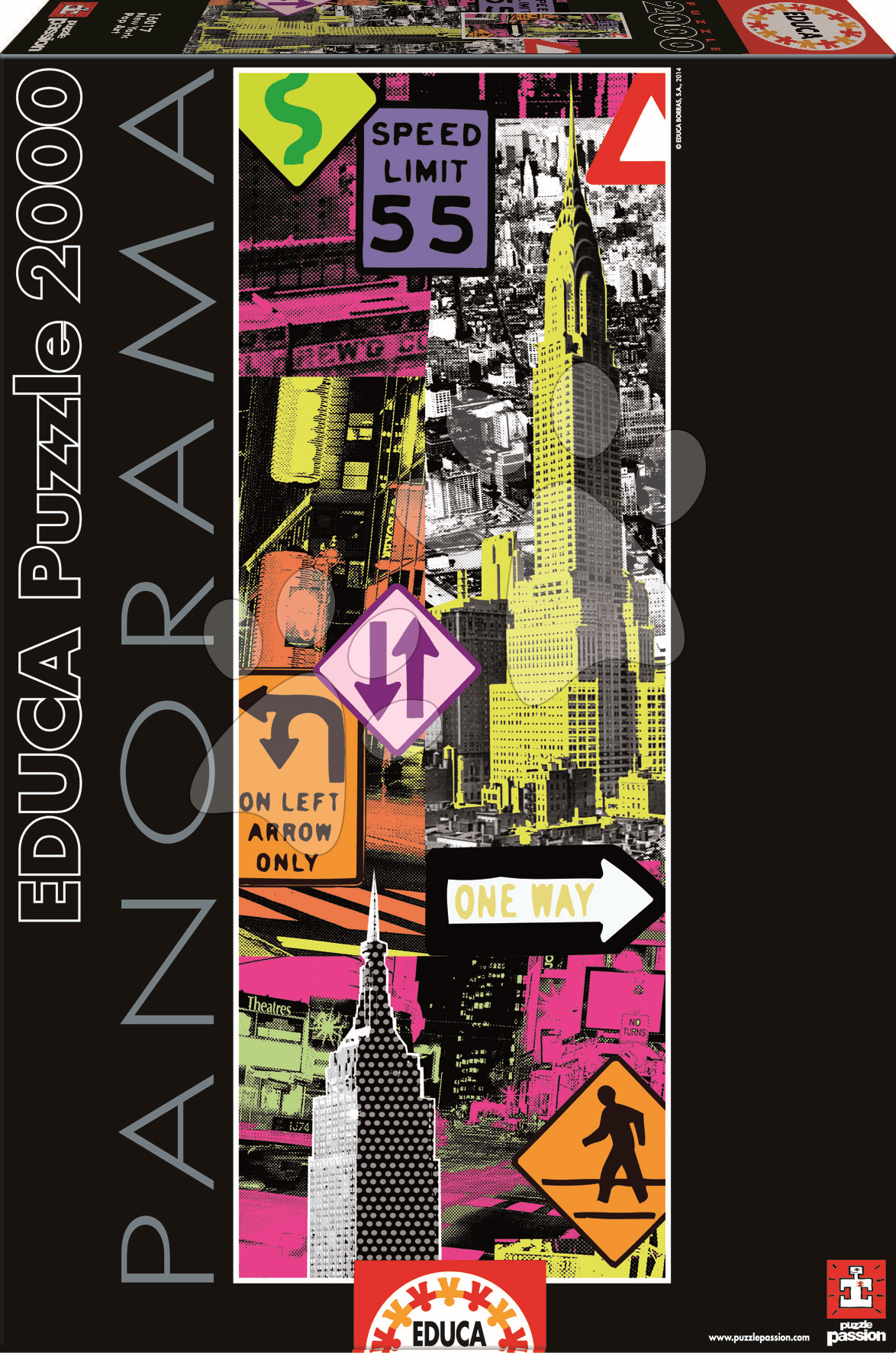 Educa Puzzle Panorama New York Pop Art 2000 dielikov 16017 farebné 1
