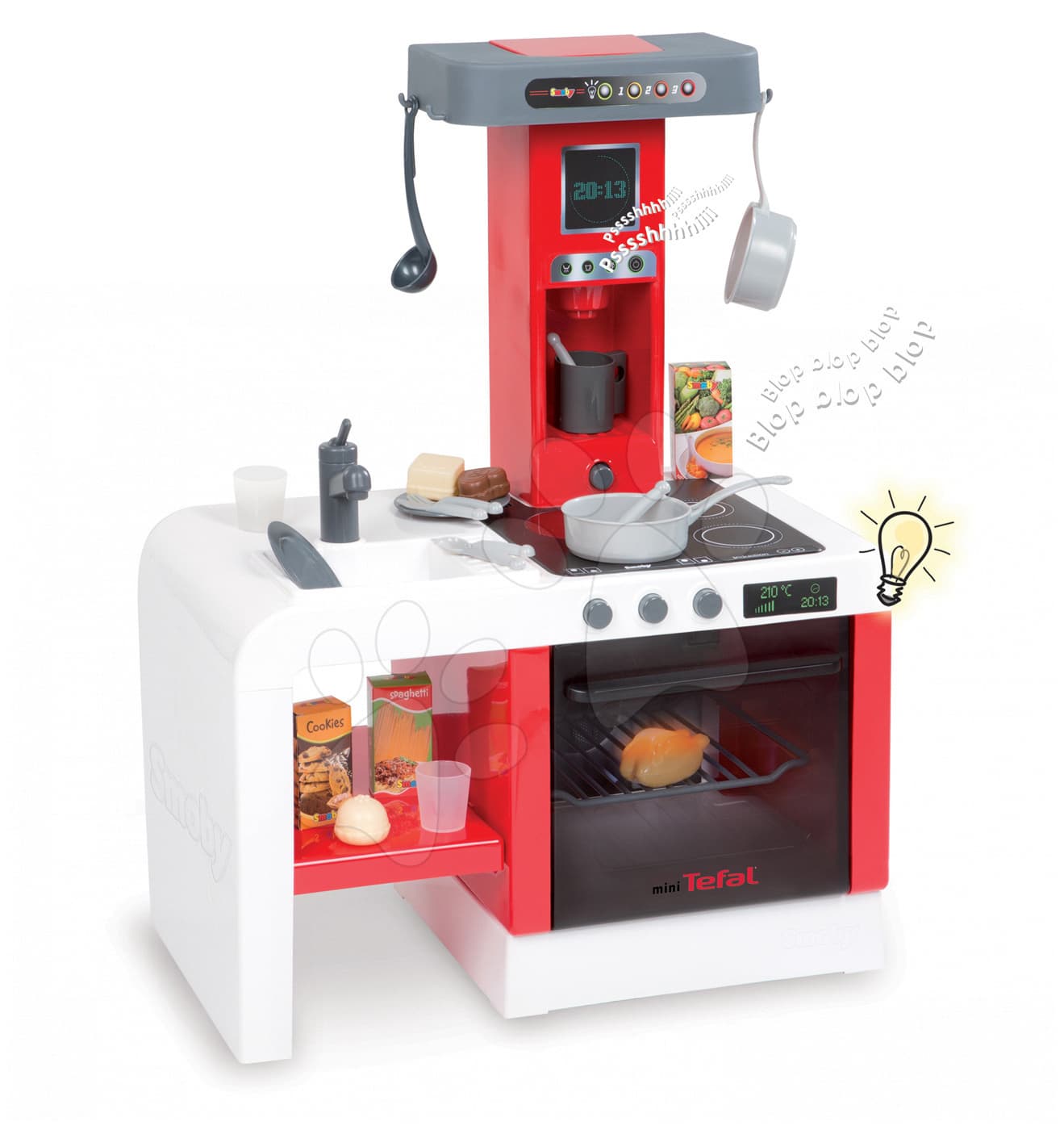 Smoby kuchynka pre deti Cheftronic Tefal 24114 červeno-biela 1