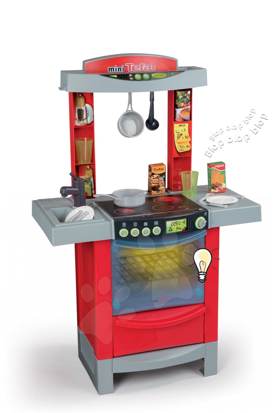 Smoby detská kuchynka CookTronic Tefal 24147 červeno-strieborná 1