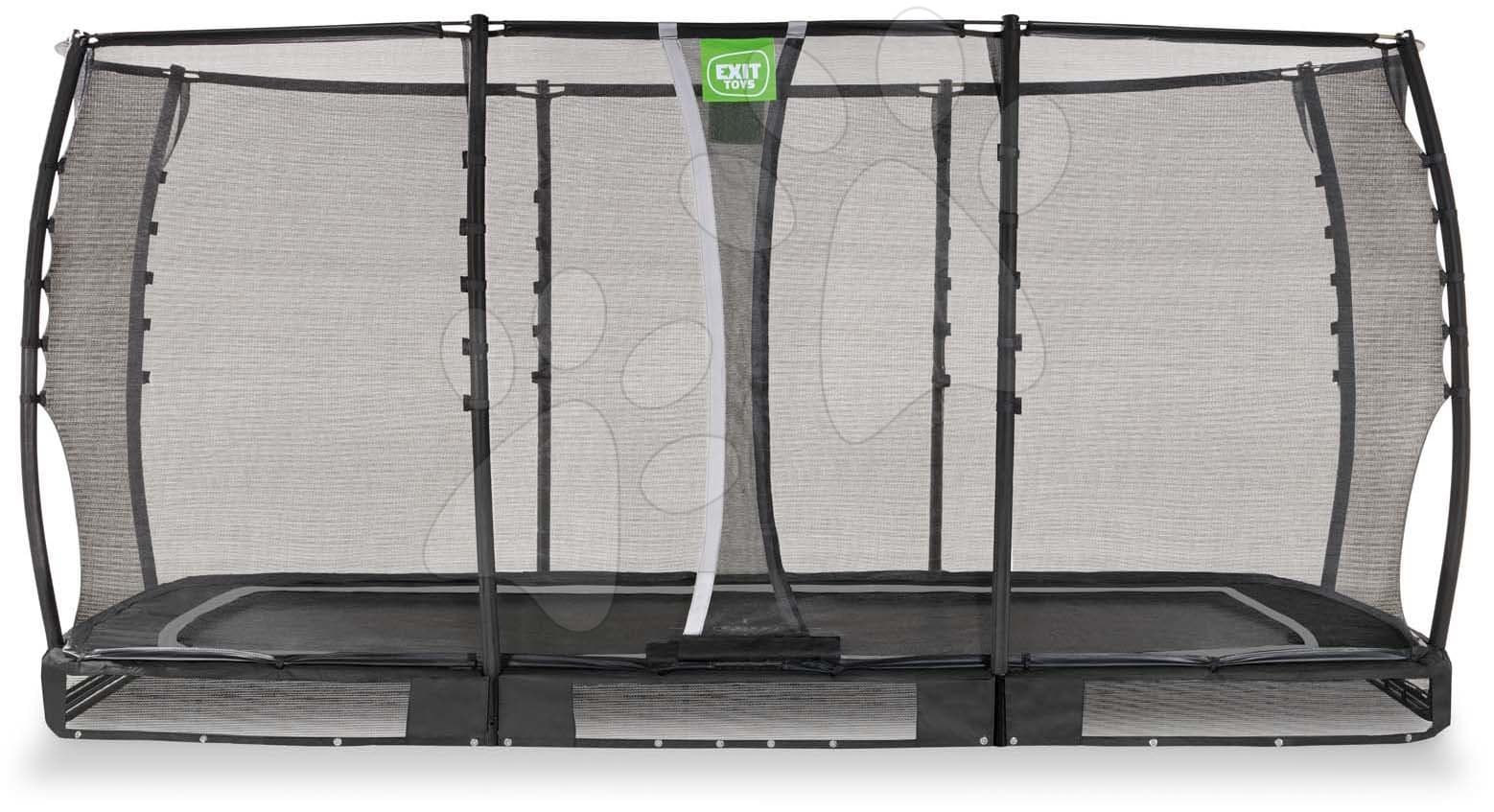 Trampolína s ochrannou sieťou Allure Premium ground Exit Toys prízemná 244*427 cm čierna