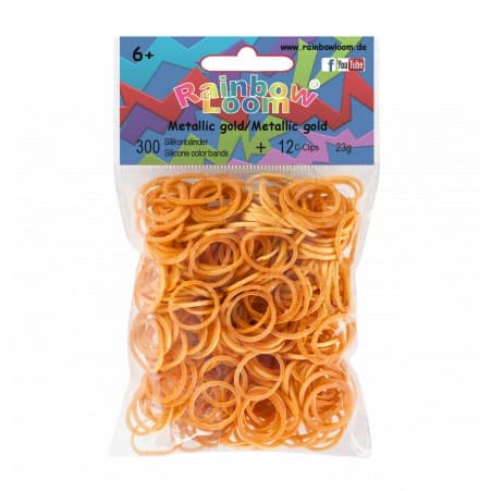 Rainbow Loom detské gumičky metalízové 20310 zlaté 1