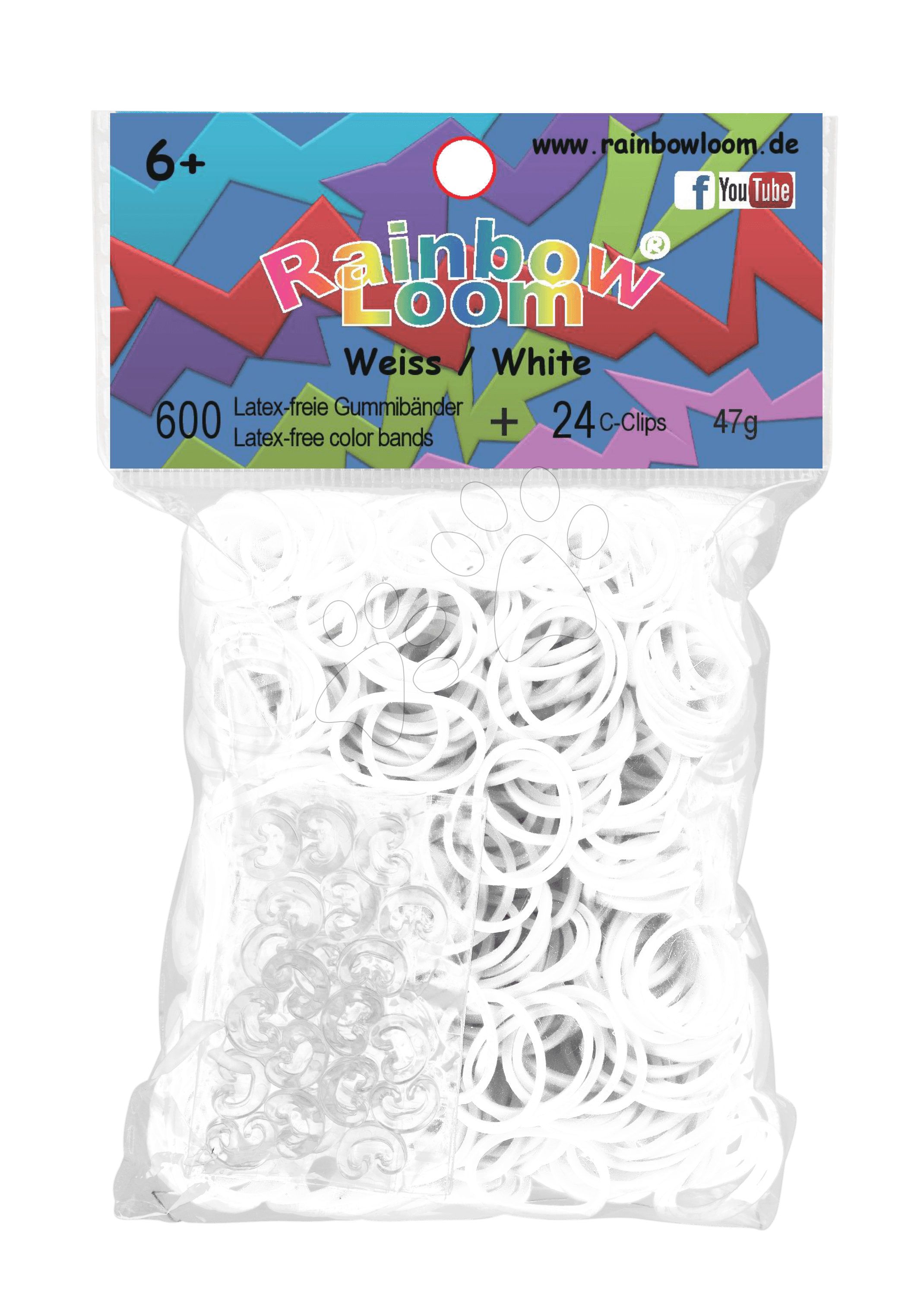 Rainbow Loom detské originálne gumičky 22079 biele 1