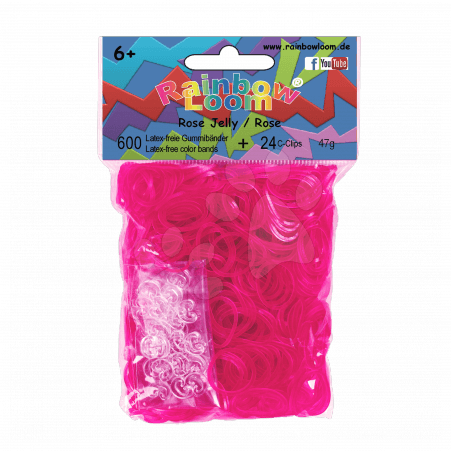 Rainbow Loom priesvitné gumičky 20914 ružové 1