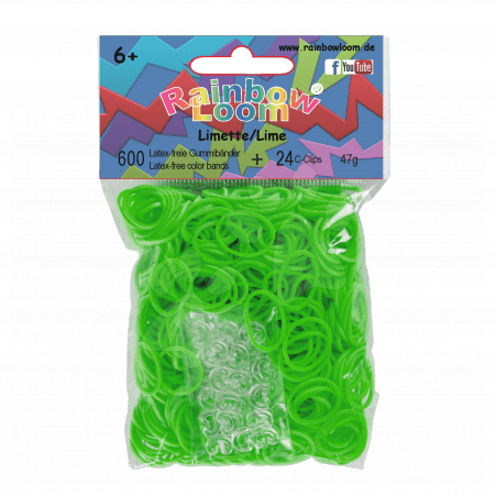 Rainbow Loom detské gumičky 20600 priesvitné svetlozelené 1