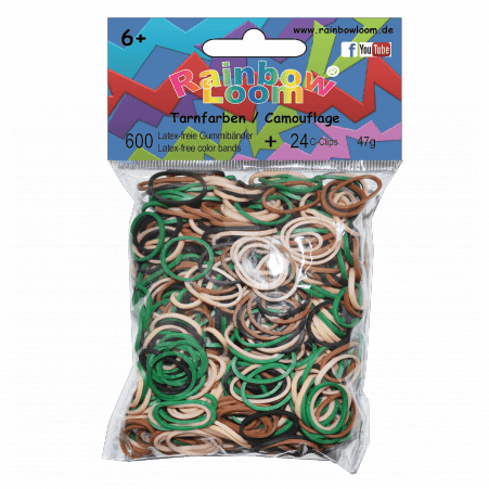 Rainbow Loom detské gumičky svetlý maskáčový mix 21133