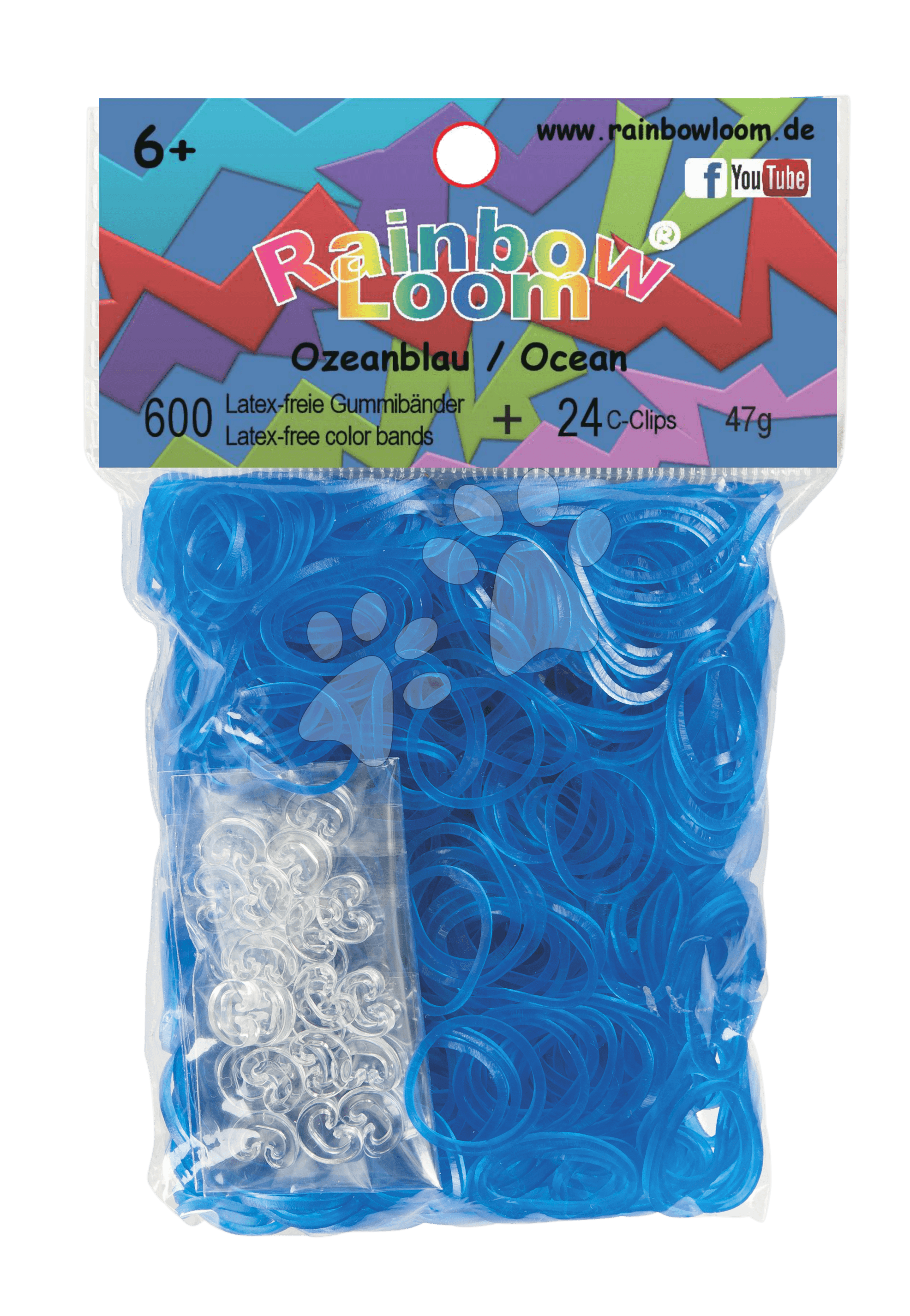 Rainbow Loom detské priesvitné gumičky 22093 svetlomodré 1