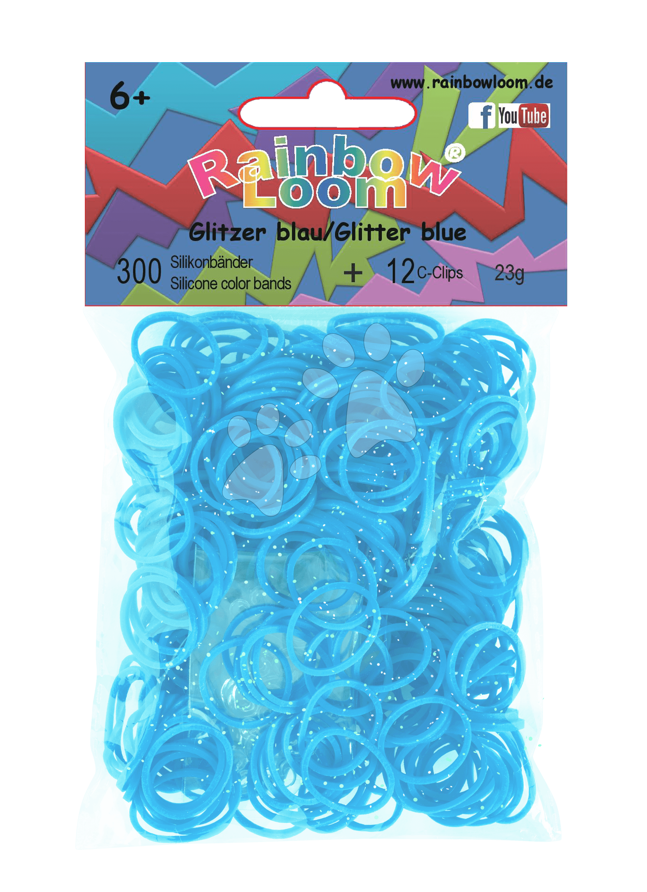 Rainbow Loom detské gumičky trblietavé 20365 tyrkysové 1