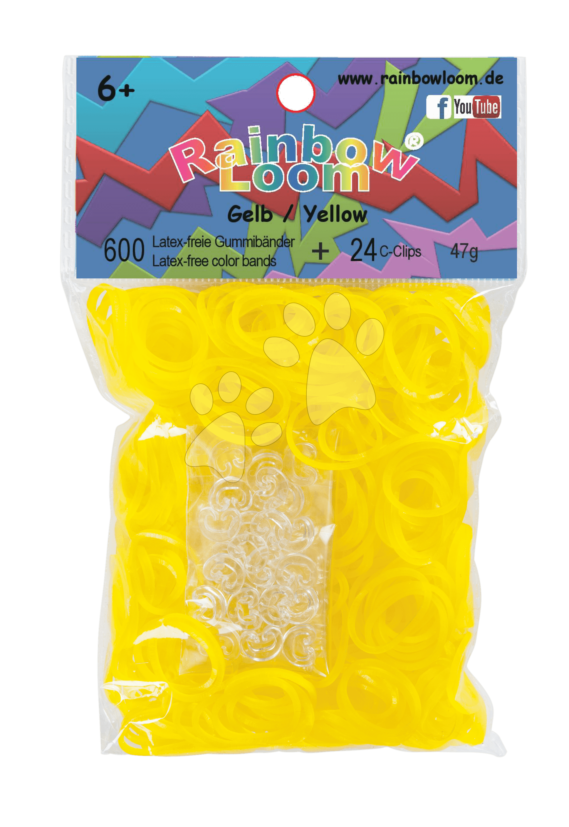 Rainbow Loom priesvitné gumičky 22031 žlté 1
