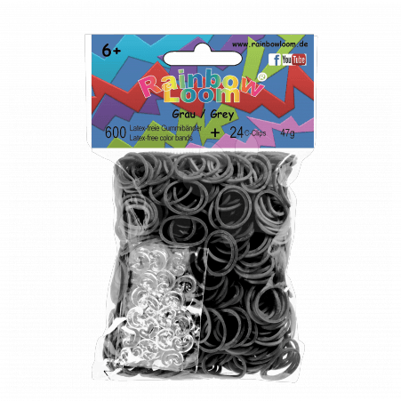 Rainbow Loom detské gumičky 20877 šedé 1