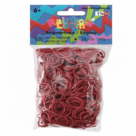 Rainbow Loom detské gumičky 20860 bordové 1