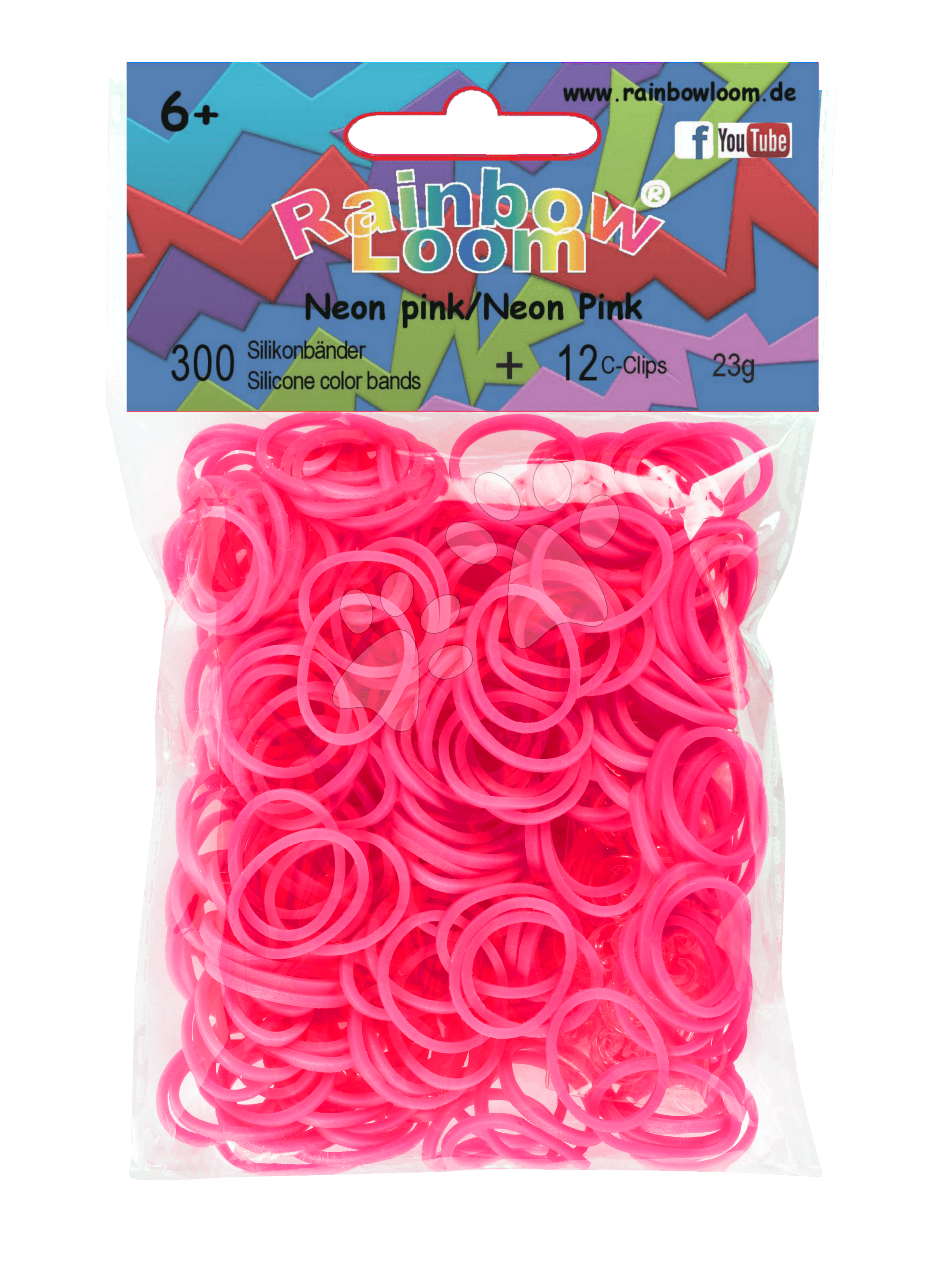 Rainbow Loom detské gumičky neónové 20235 ružové